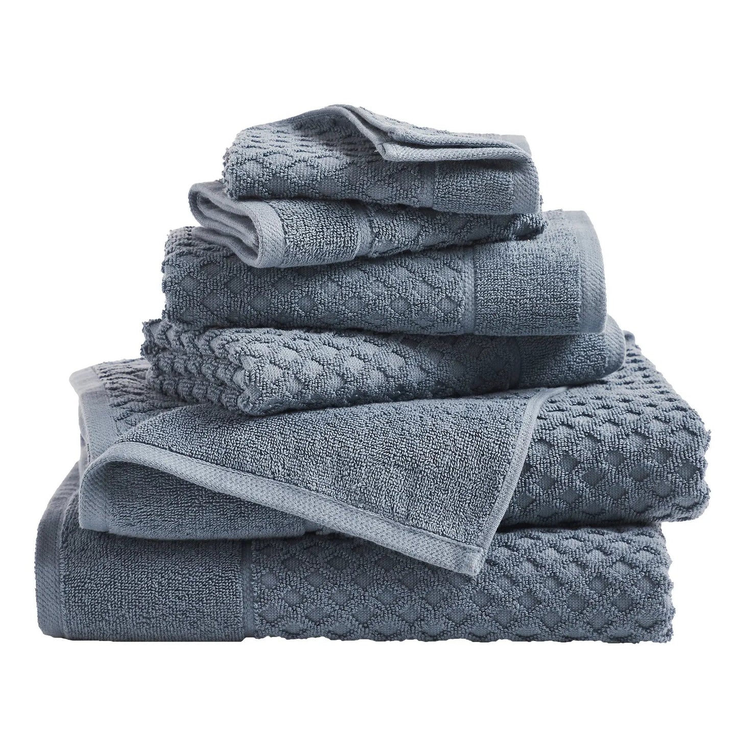 Cotton Diamond Waffle Weave Bath Towel Set - Grayson Collection from PriceLows™