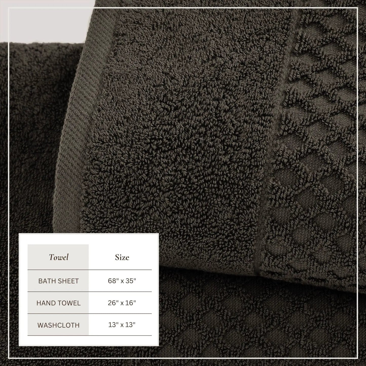Cotton Diamond Waffle Weave Bath Towel Set - Grayson Collection from PriceLows™