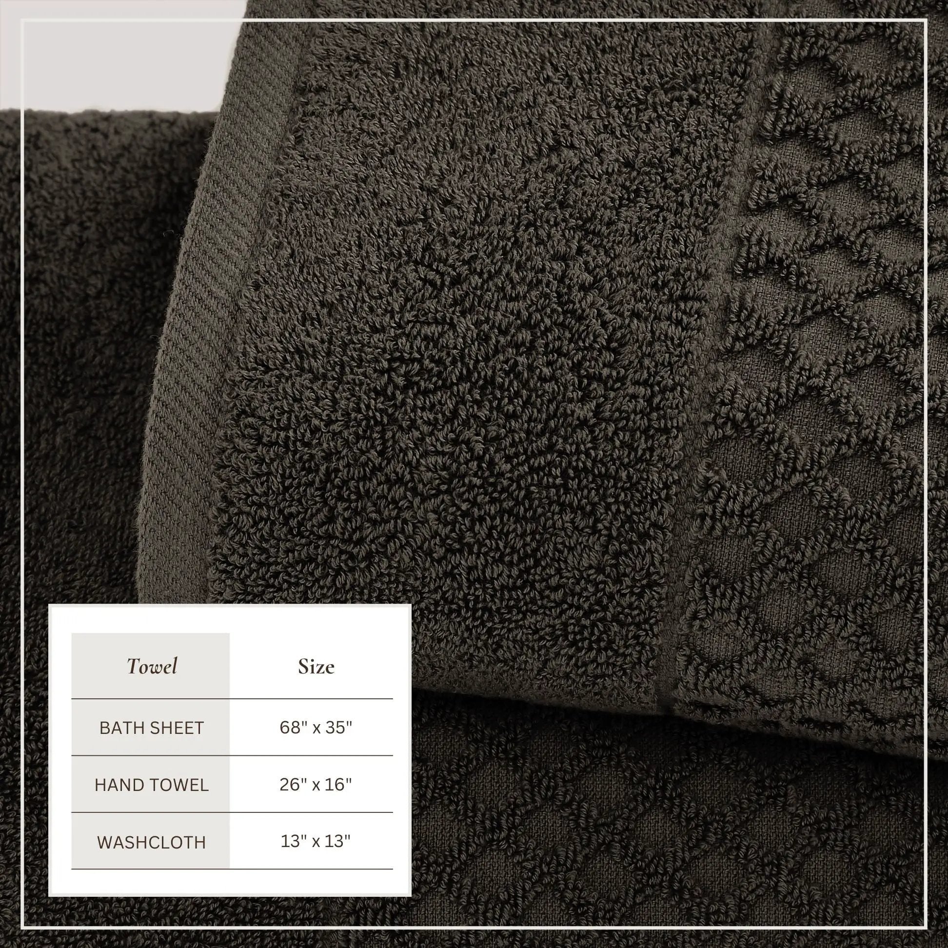 Cotton Diamond Waffle Weave Bath Towel Set - Grayson Collection from PriceLows™