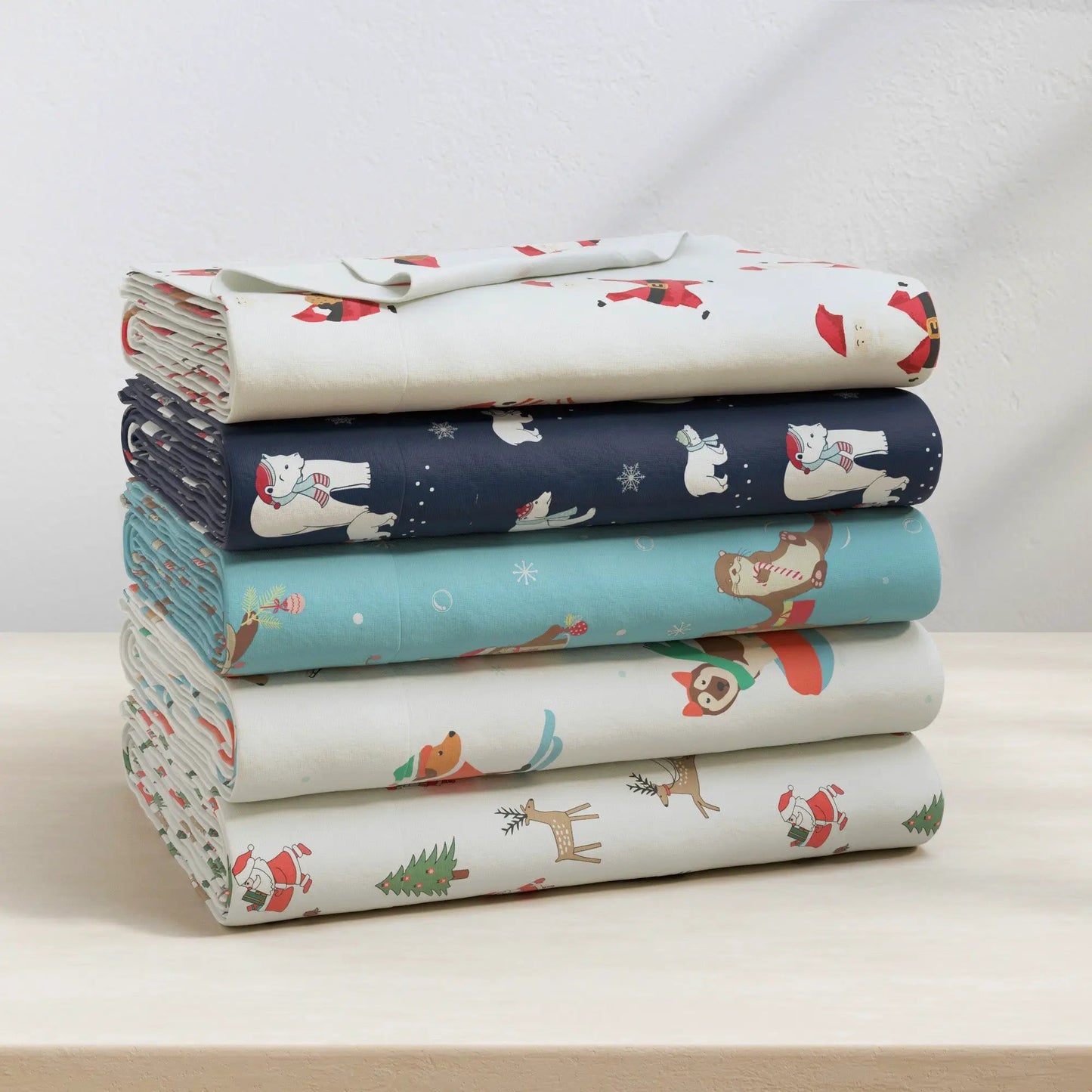 Turkish Cotton Christmas Flannel Sheet - Whittaker Collection from PriceLows™