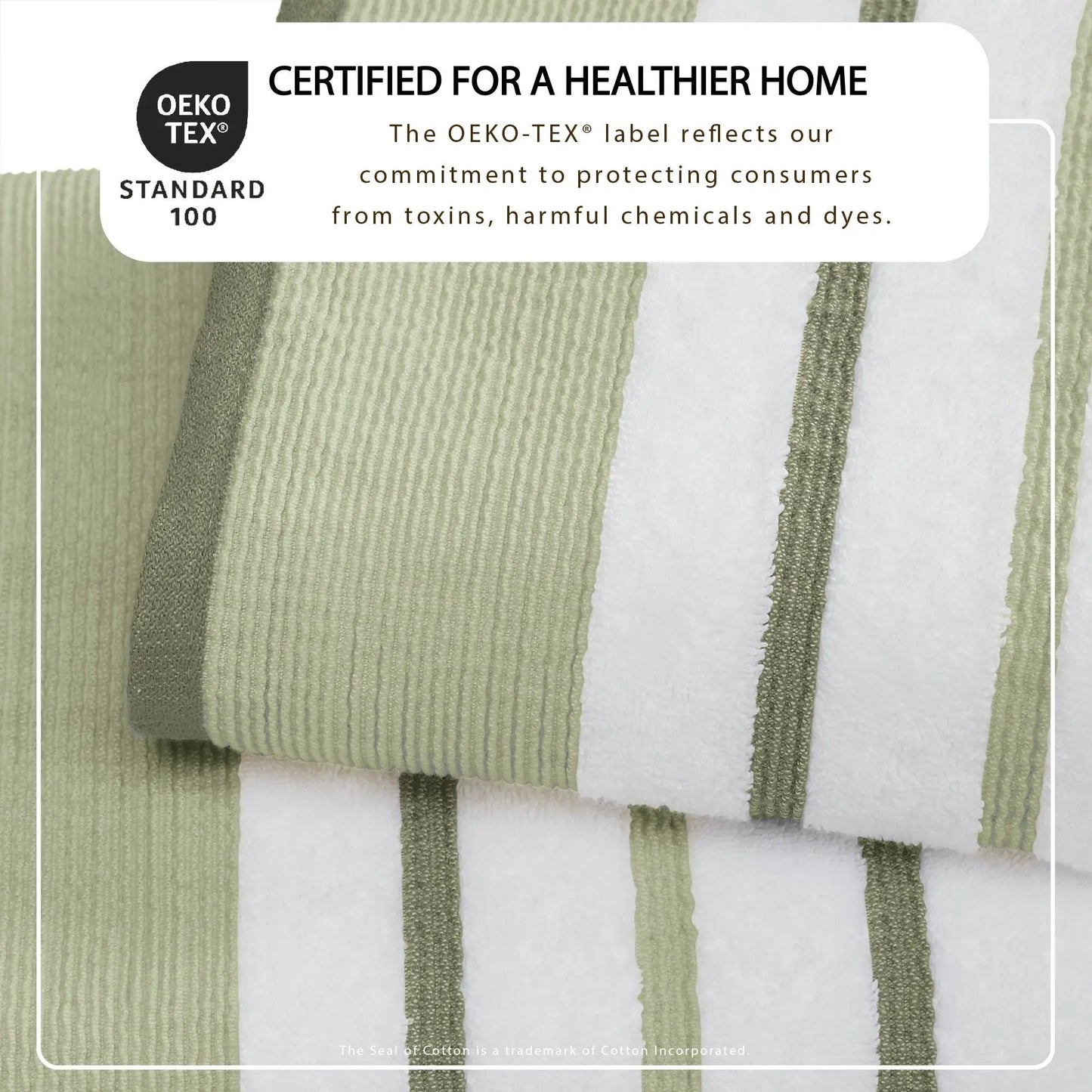 Decorative Cotton Stripe Bath Towel Set - Noelle Collection from PriceLows™
