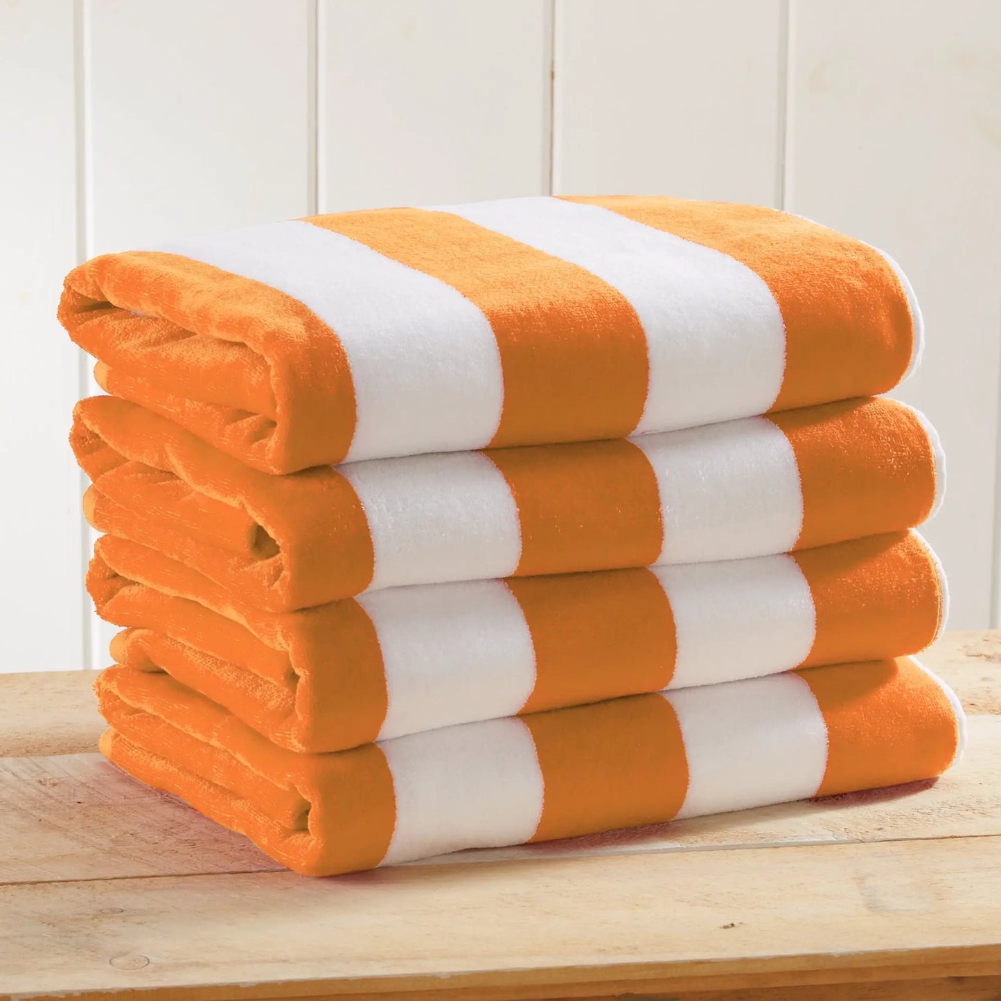 Cotton Velour Cabana Stripe Beach Towel - Novia Collection from PriceLows™