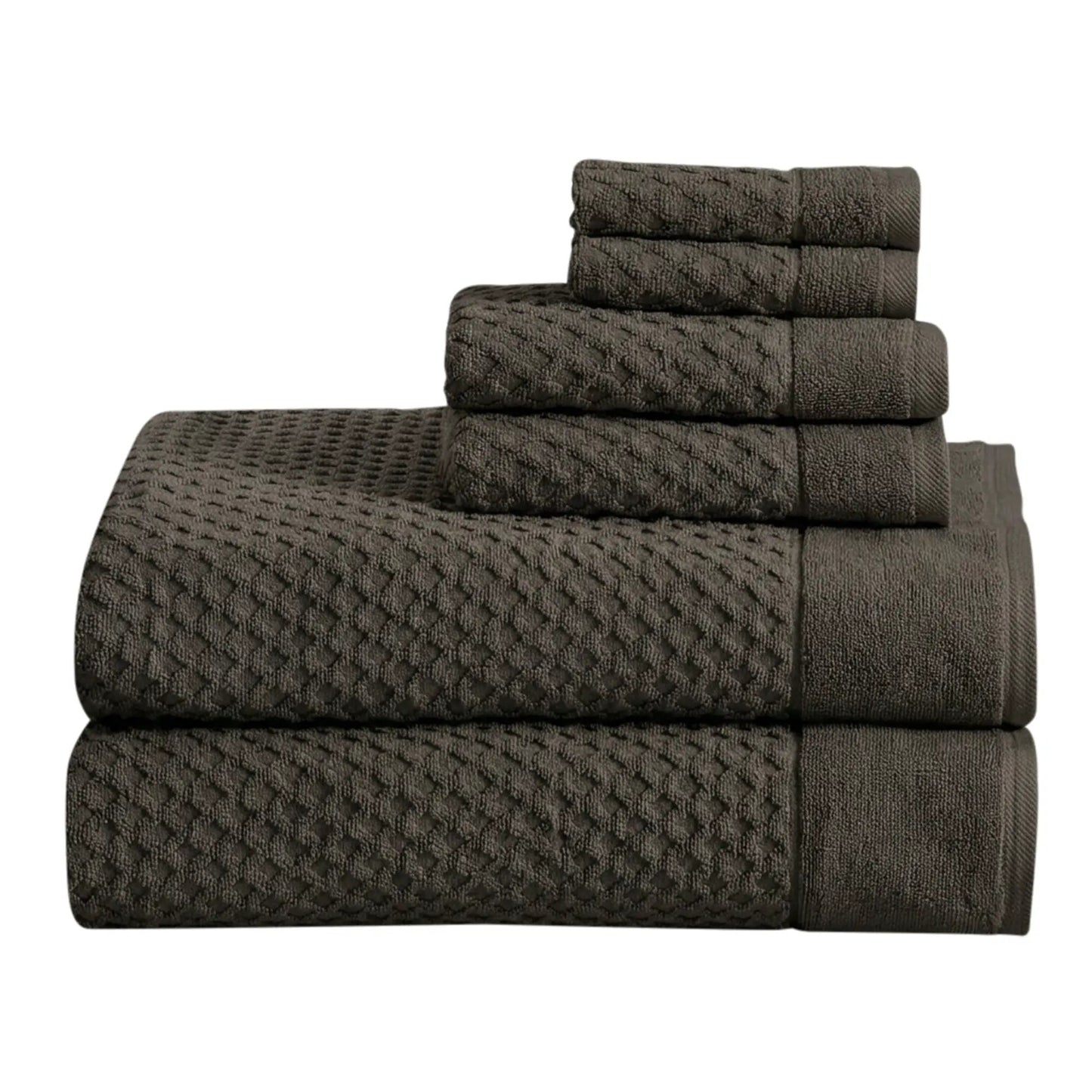 Cotton Diamond Waffle Weave Bath Towel Set - Grayson Collection from PriceLows™