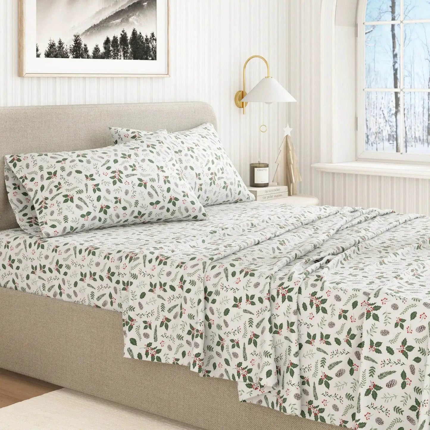 Turkish Cotton Christmas Flannel Sheet Set - Whittaker Collection from PriceLows™