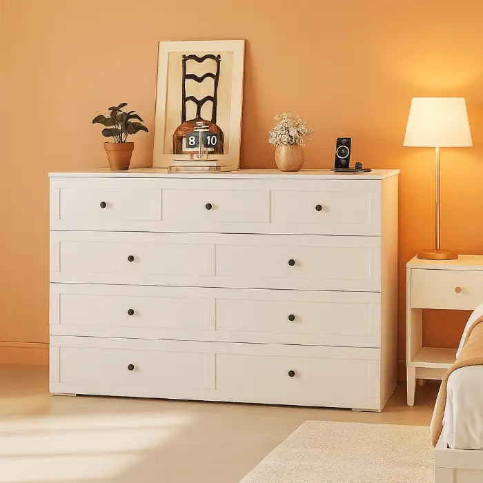 Queen Murphy Bed Cabinet With Storage And Charging Station Distressed White from PriceLows™