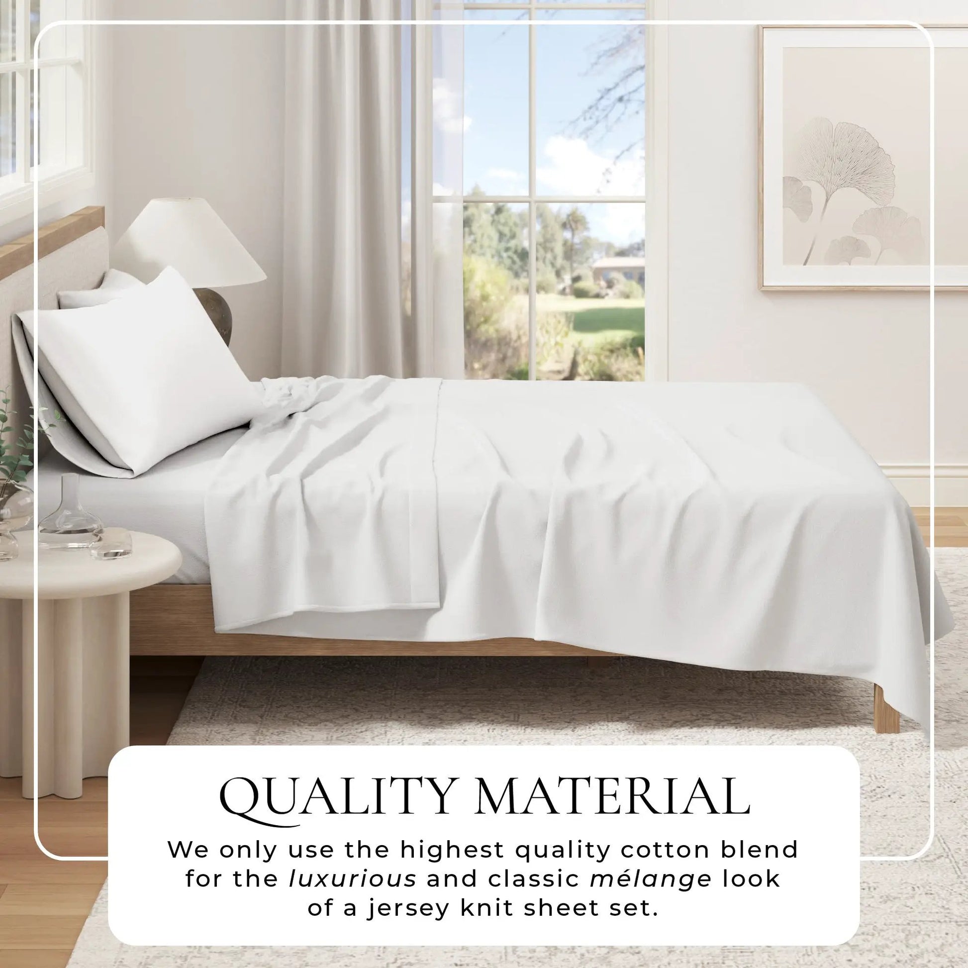 100% Organic Cotton Jersey Knit Sheets from PriceLows™