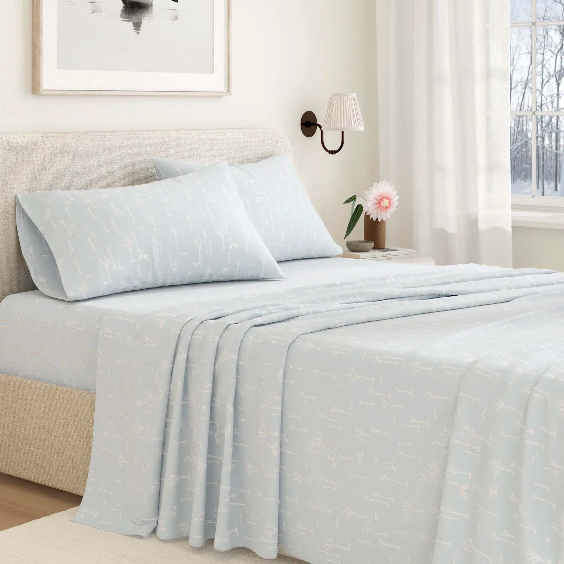 Turkish Cotton Flannel Sheet Set - Elevated Lodge Collection from PriceLows™