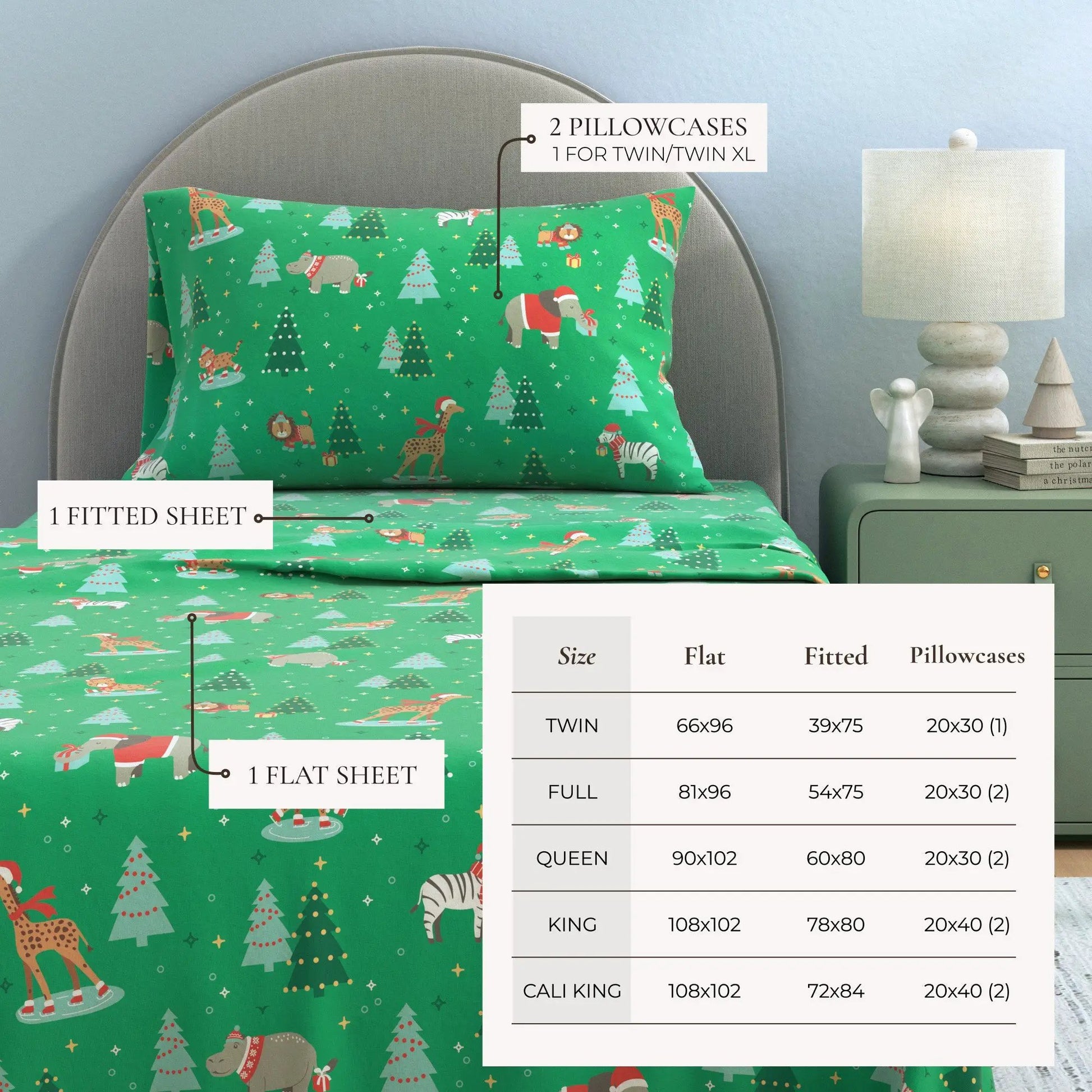 Turkish Cotton Christmas Flannel Sheet - Whittaker Collection from PriceLows™