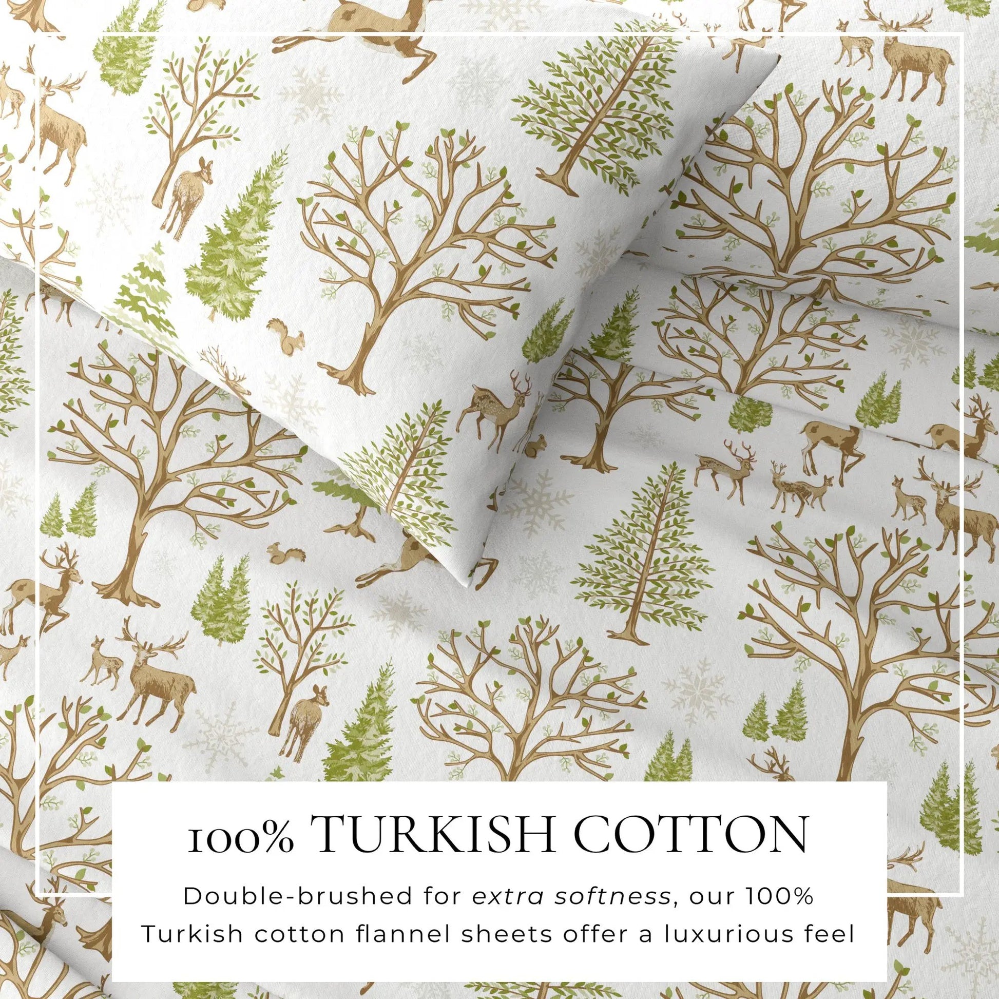 Turkish Cotton Flannel Sheet - Lakeview Collection from PriceLows™