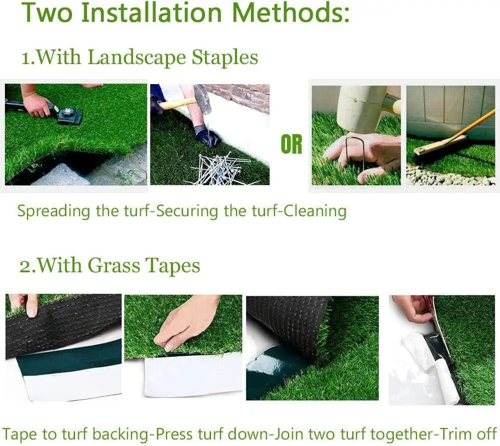 Artificial Grass Turf 7x15 Ft Outdoor Rug 0.4 Inch Height from PriceLows™