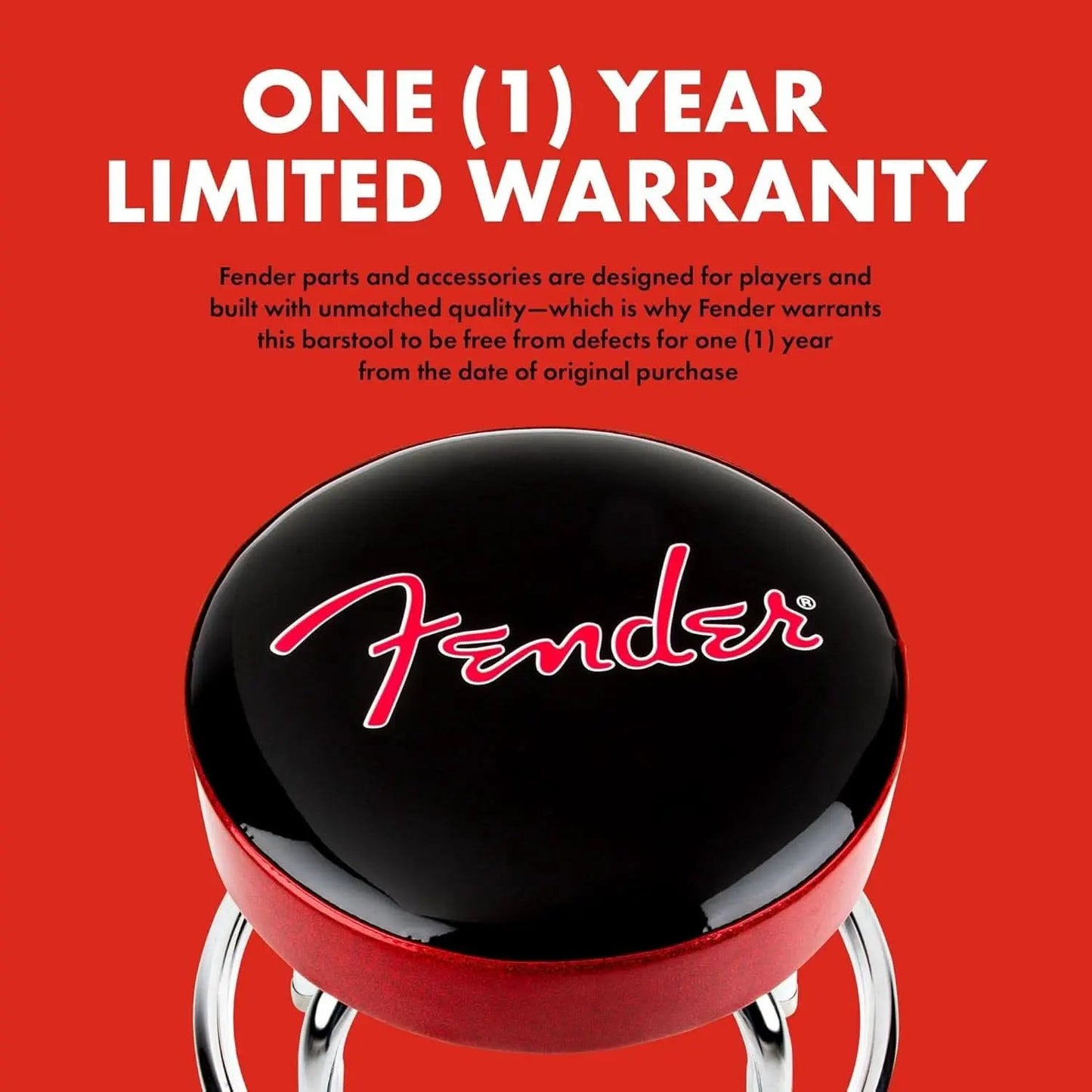 30 Inch Black Swivel Bar Stool With Red Sparkle Logo from PriceLows™