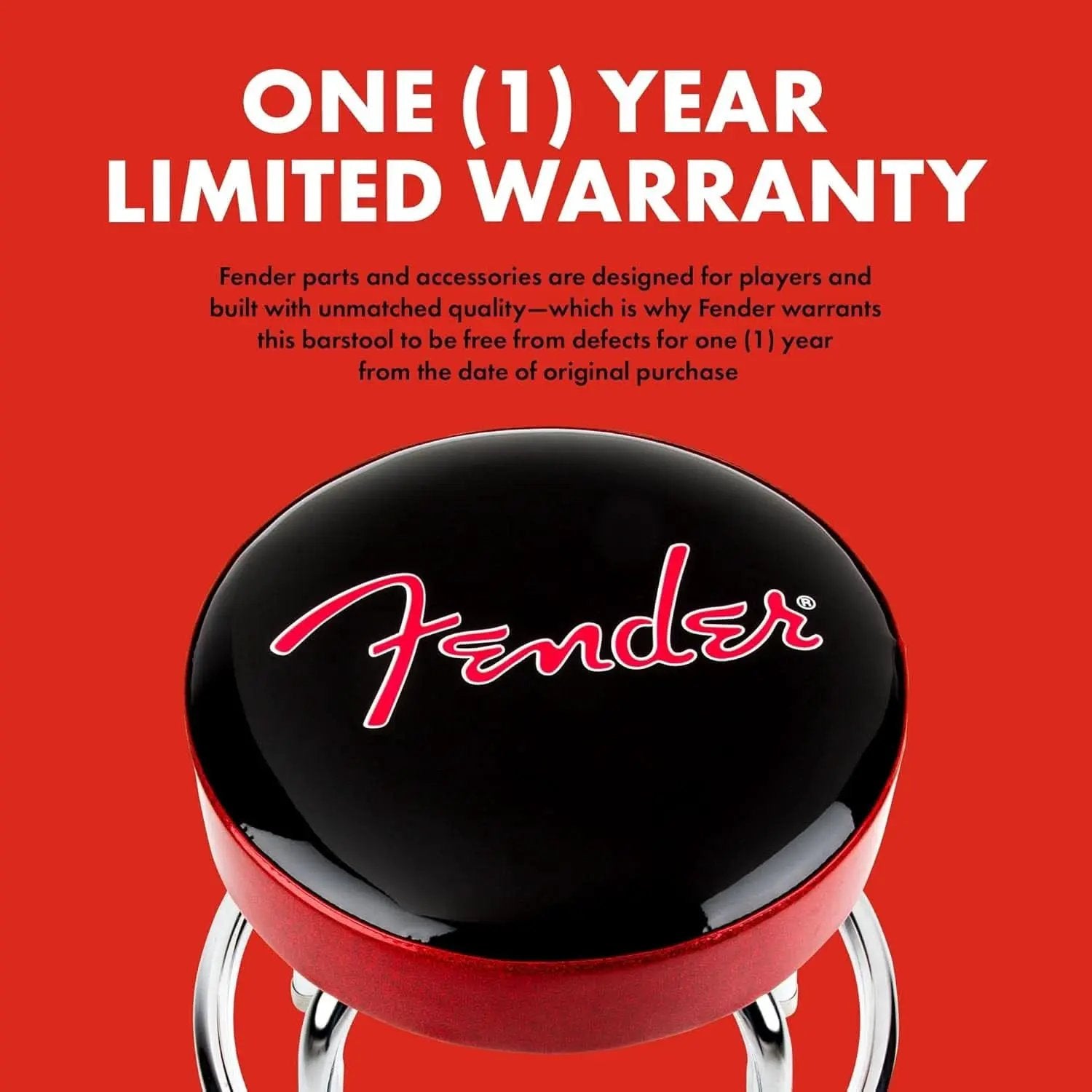 30 Inch Black Swivel Bar Stool With Red Sparkle Logo from PriceLows™