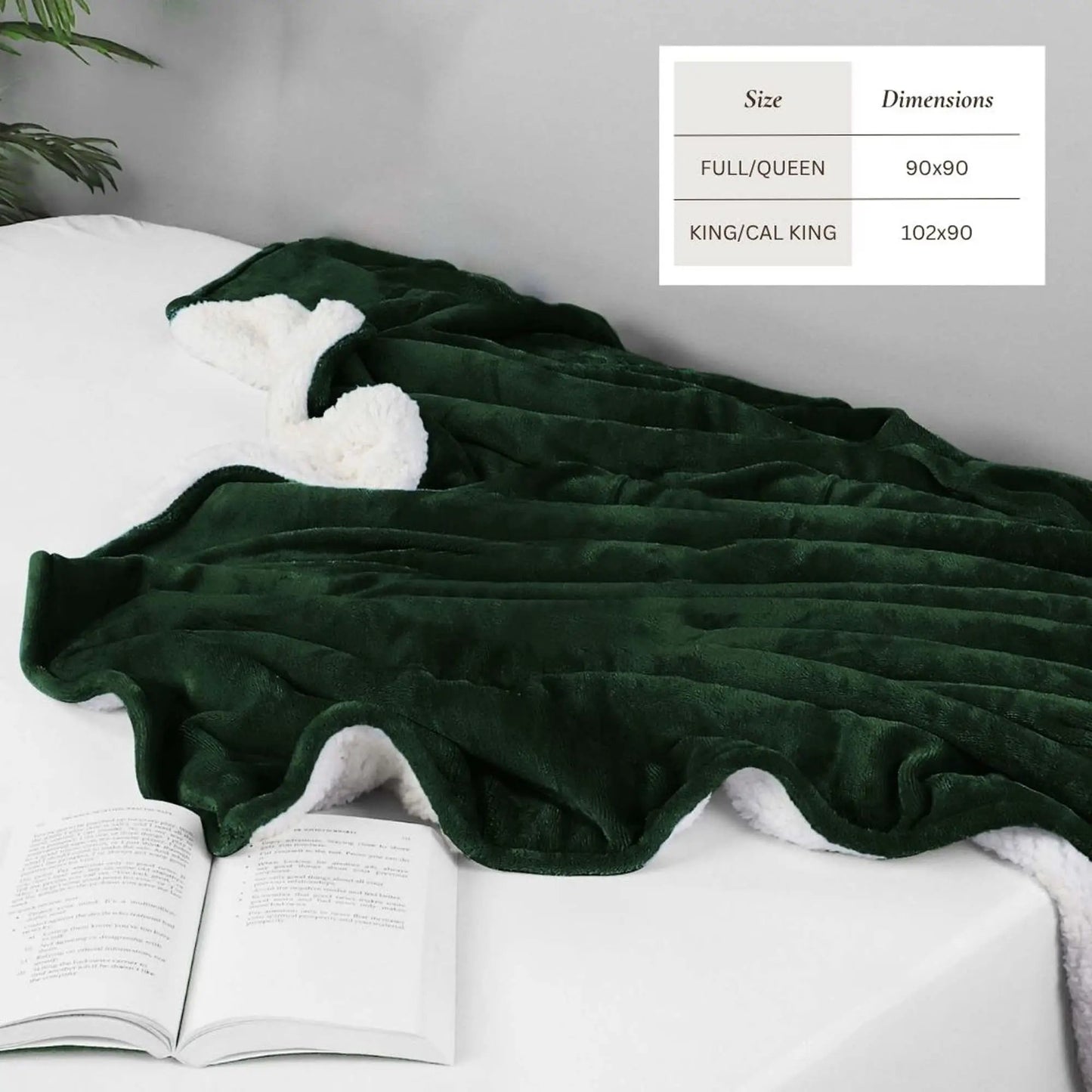 Velvet Plush Sherpa Bed Blanket - Sherpa Fleece Collection from PriceLows™