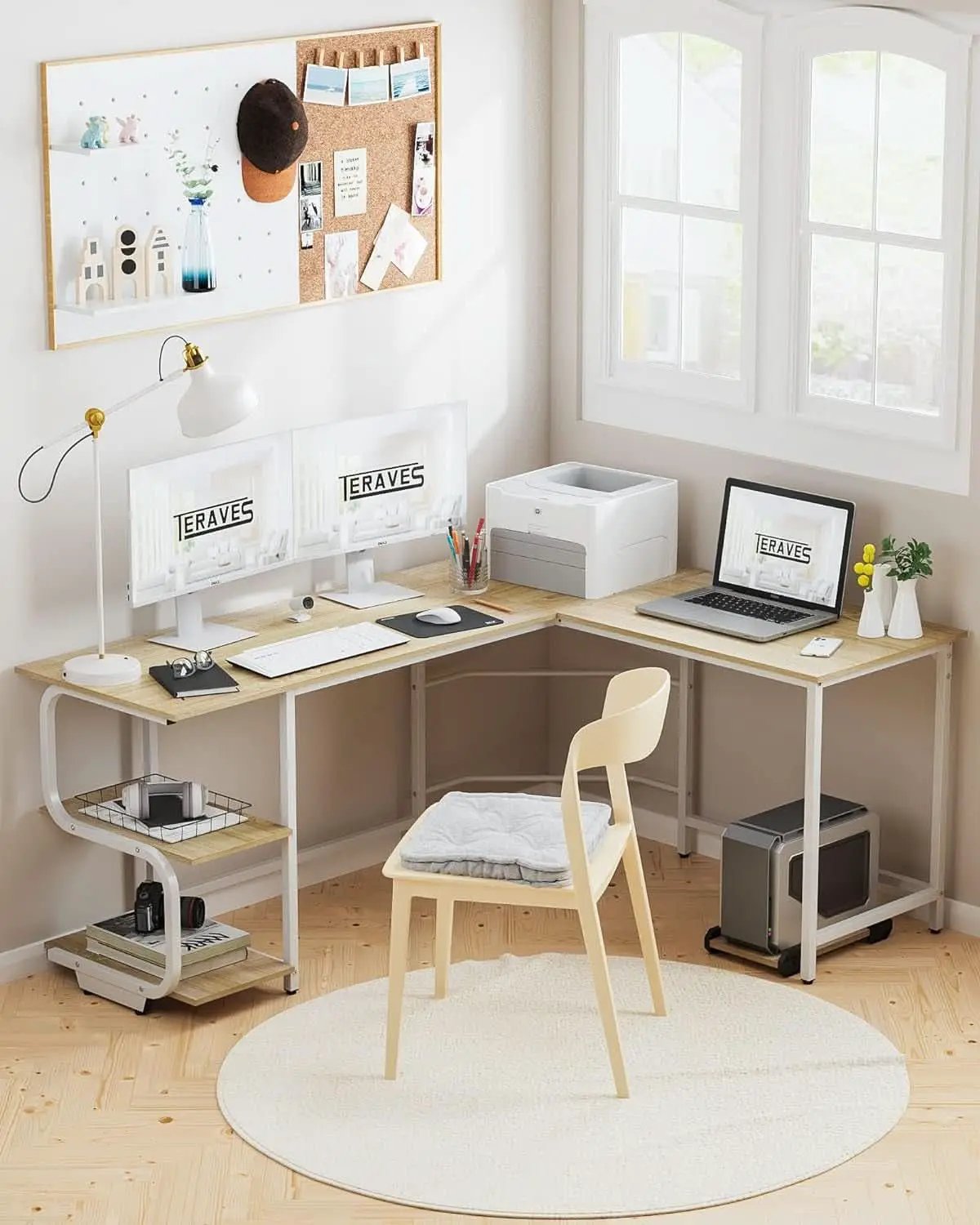 69 Inch Reversible L Shaped Desk For Home Office Use from PriceLows™