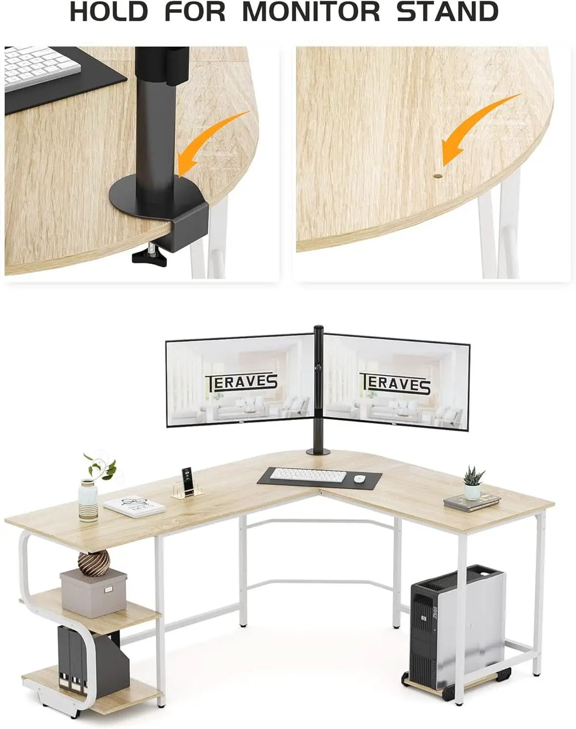 69 Inch Reversible L Shaped Desk For Home Office Use from PriceLows™