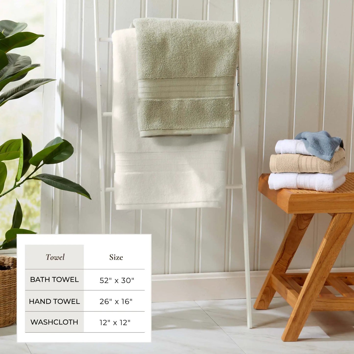 100% Cotton Premium Bath Towel Set - Chiara Collection from PriceLows™