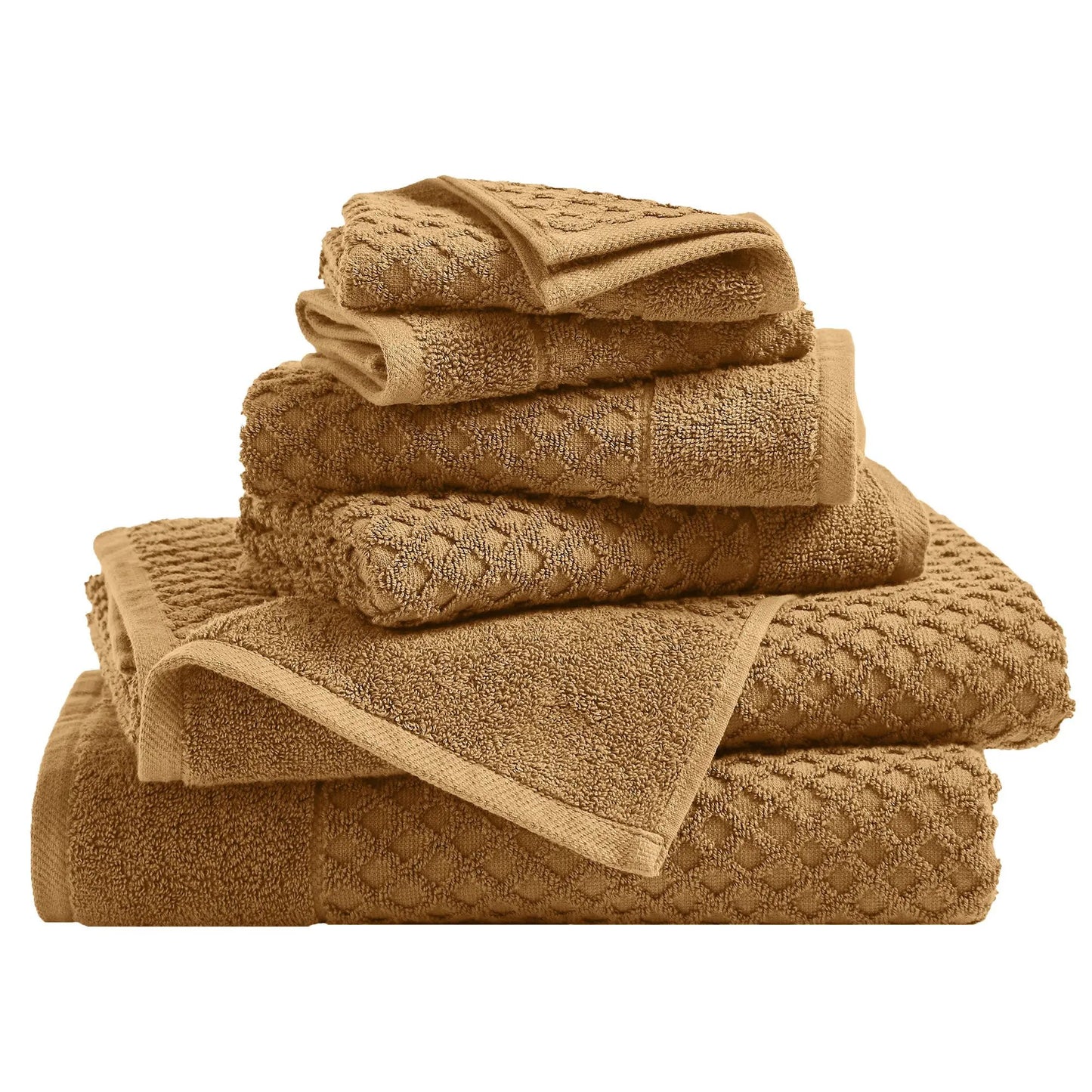 Cotton Diamond Waffle Weave Bath Towel Set - Grayson Collection from PriceLows™