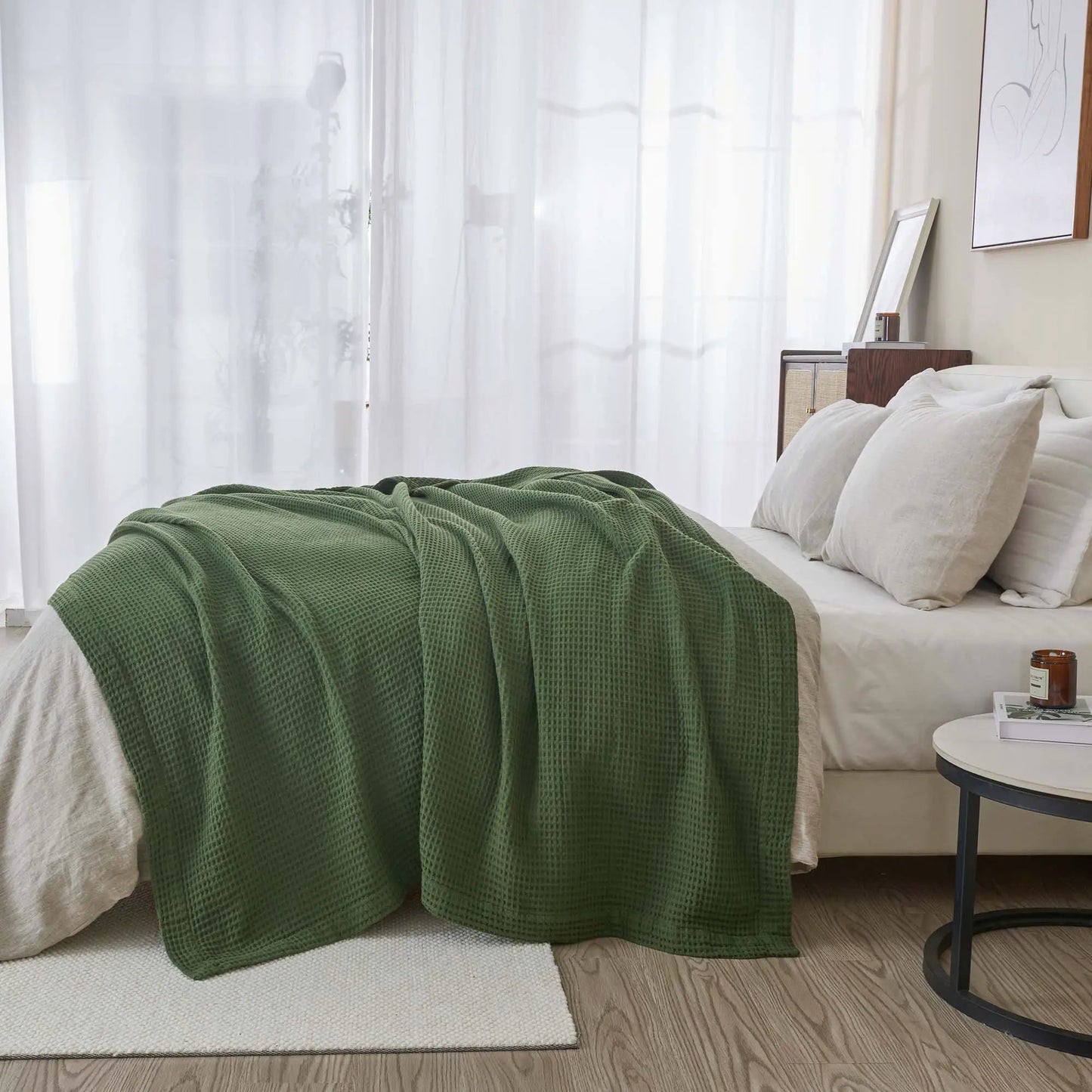 100% Cotton Waffle Weave Blanket - Mikala Collection from PriceLows™