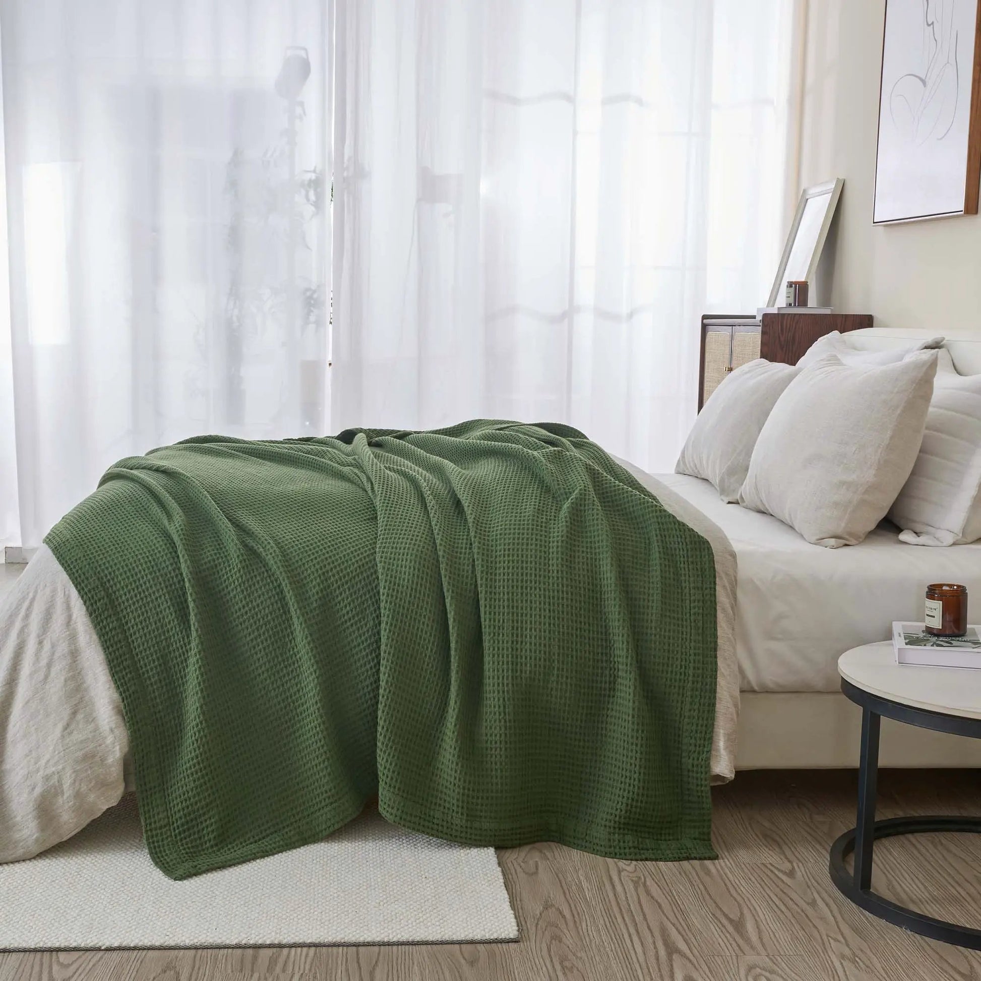 100% Cotton Waffle Weave Blanket - Mikala Collection from PriceLows™