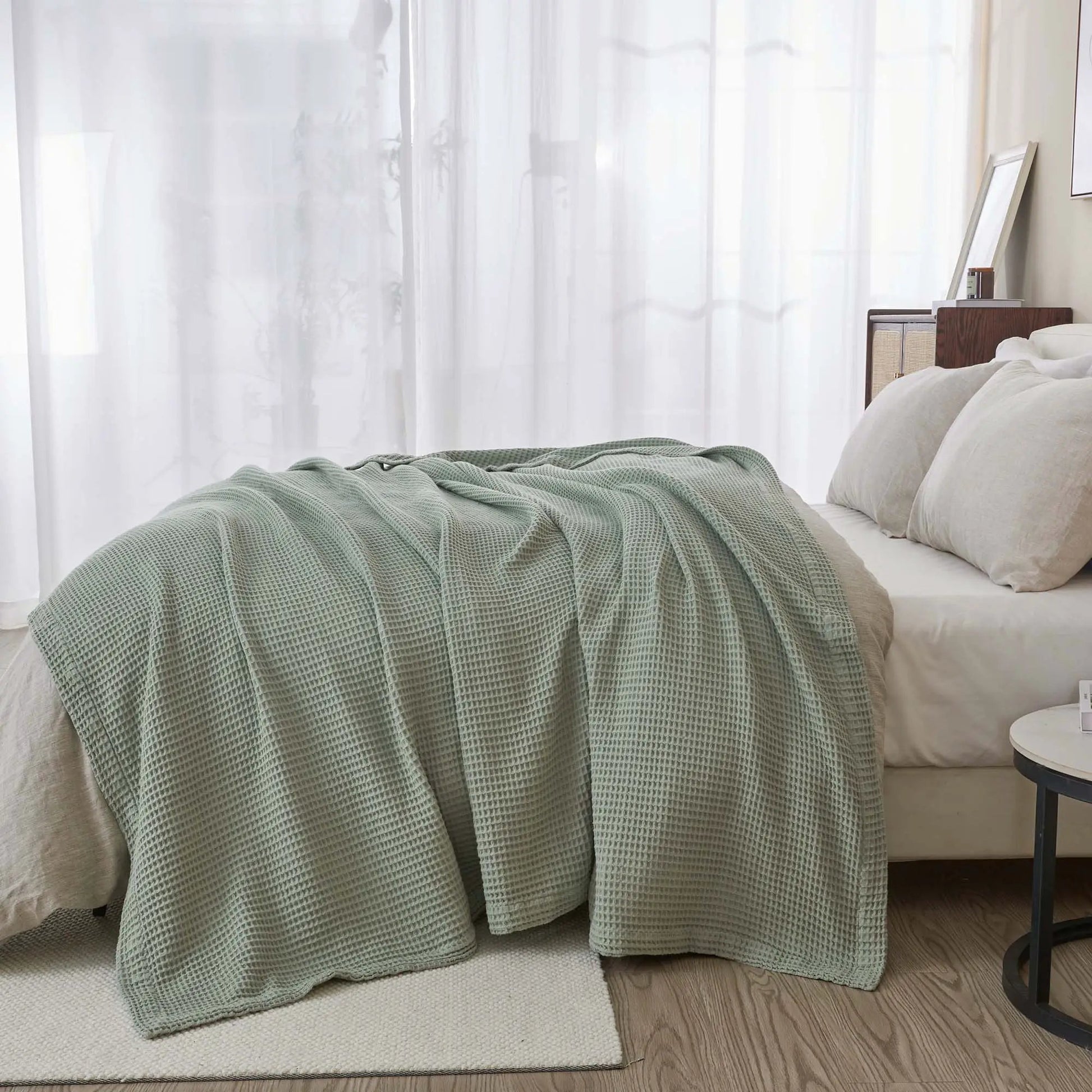 100% Cotton Waffle Weave Blanket - Mikala Collection from PriceLows™