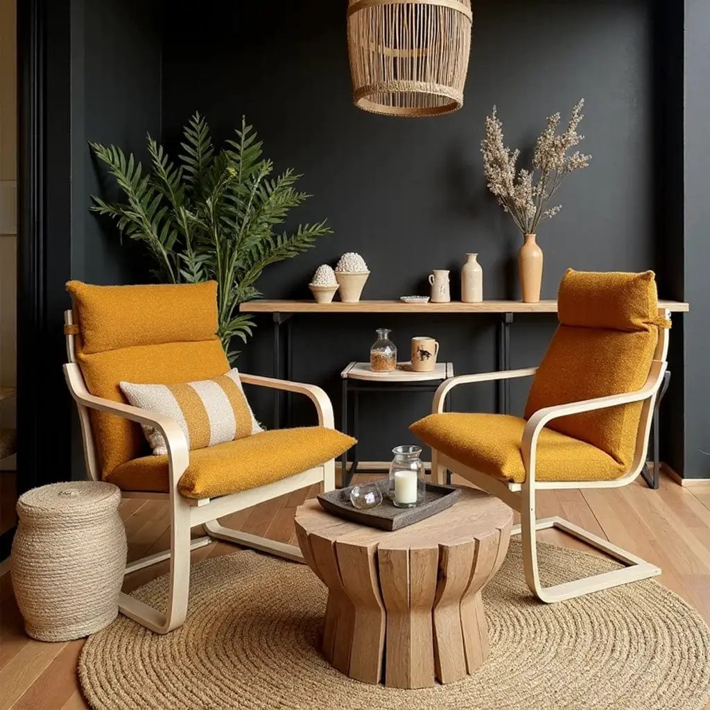 Bouclé Cinnamon Poäng Slipcovers – Compatible with IKEA Poäng Chair & Footstool from PriceLows™