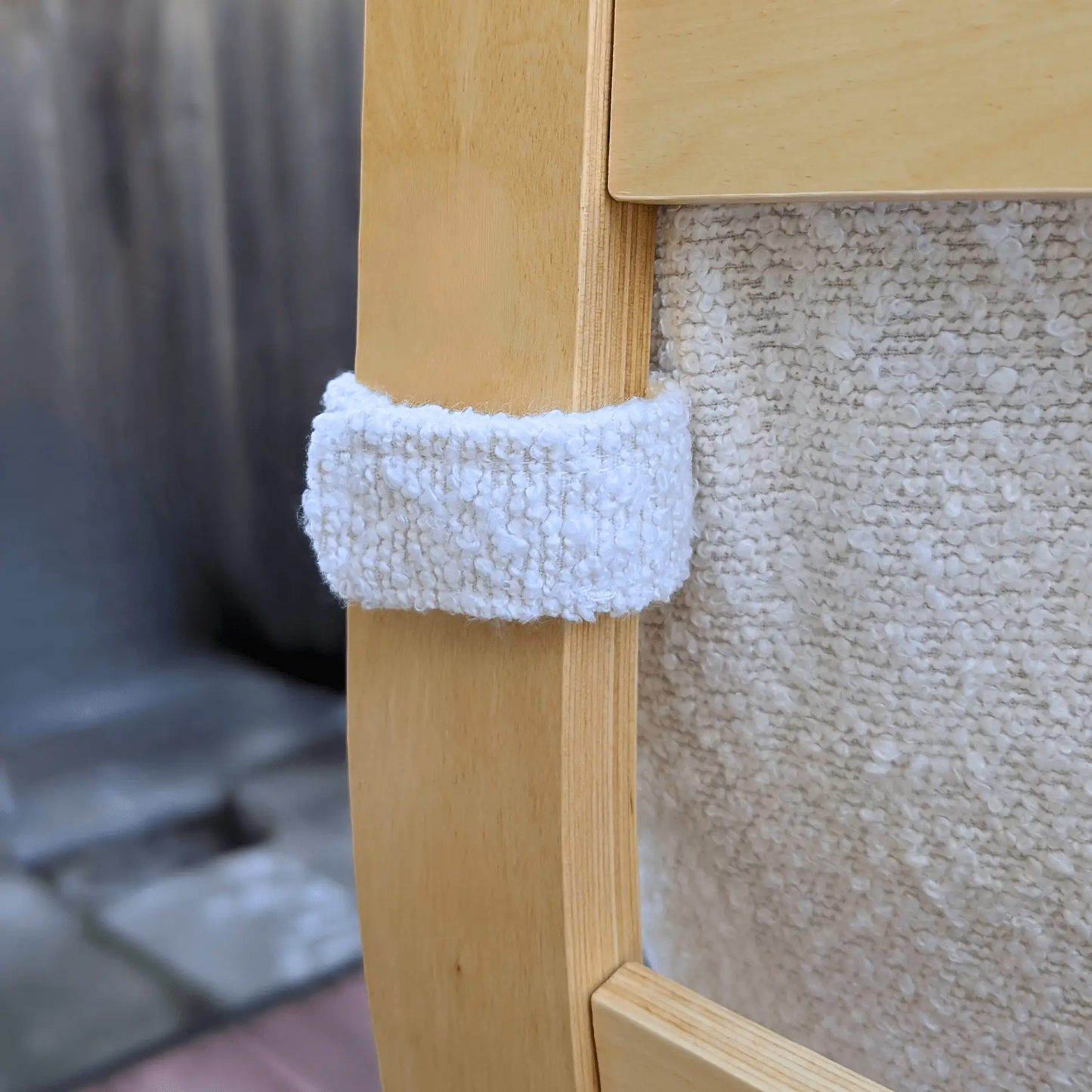 Natural White Bouclé Poäng Slipcovers – Compatible with IKEA Poäng Chair & Footstool from PriceLows™