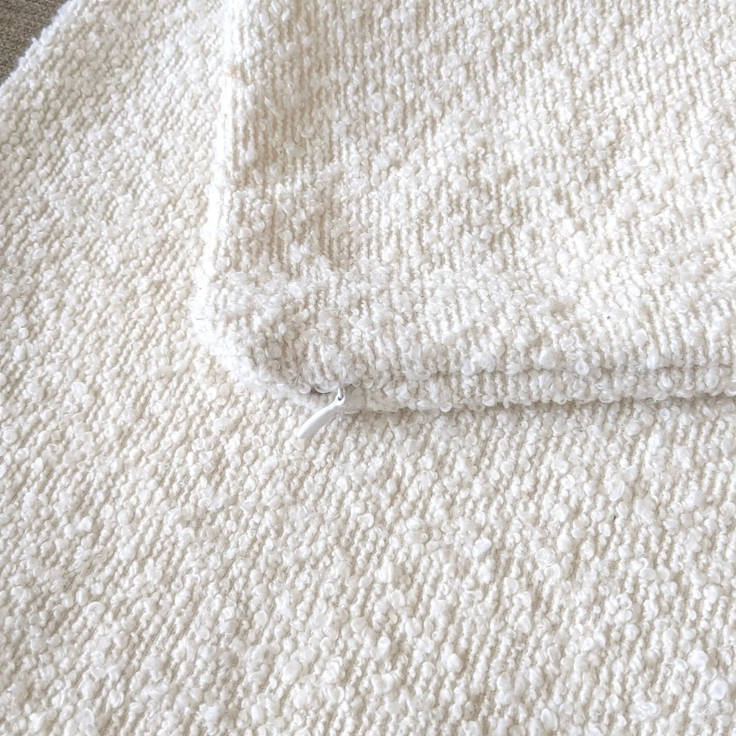 Natural White Bouclé Poäng Slipcovers – Compatible with IKEA Poäng Chair & Footstool from PriceLows™