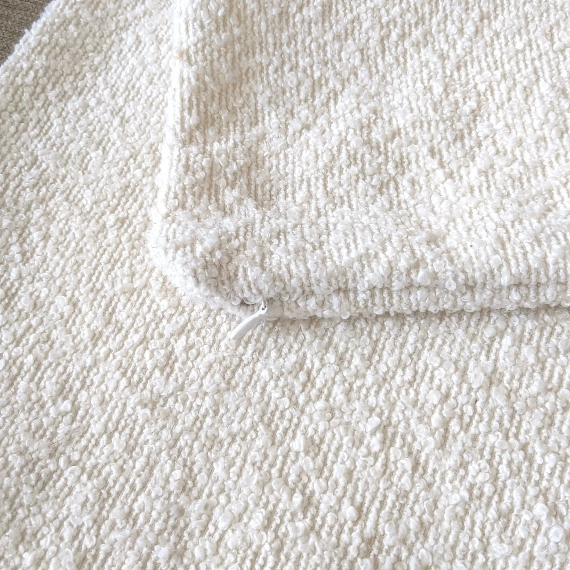 Natural White Bouclé Poäng Slipcovers – Compatible with IKEA Poäng Chair & Footstool from PriceLows™