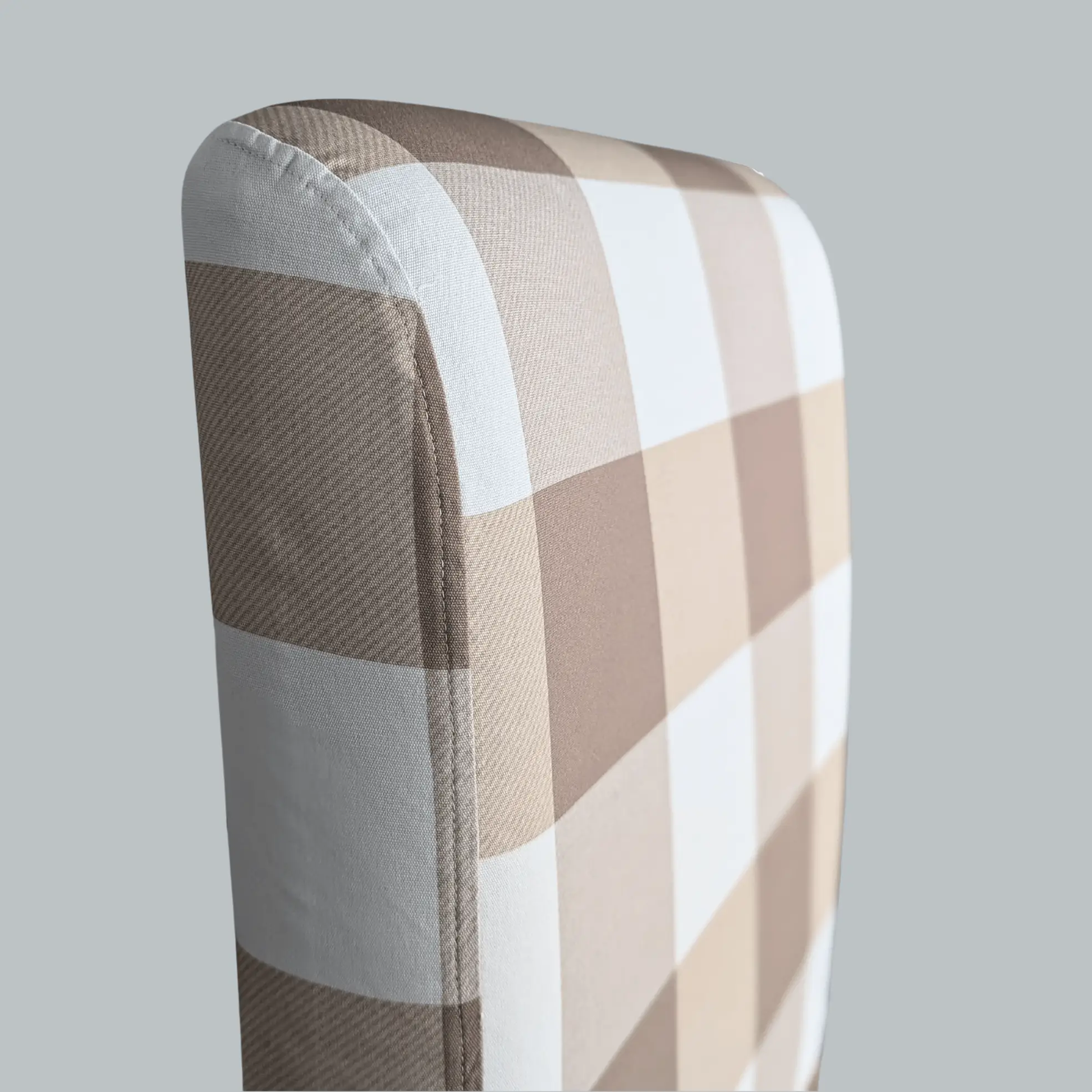 Buffalo Check Beige Dining Chair Slipcovers Set of 2 – Compatible with Ikea Henriksdal EU/AU + Pre-2009 USA Canada Size from PriceLows™