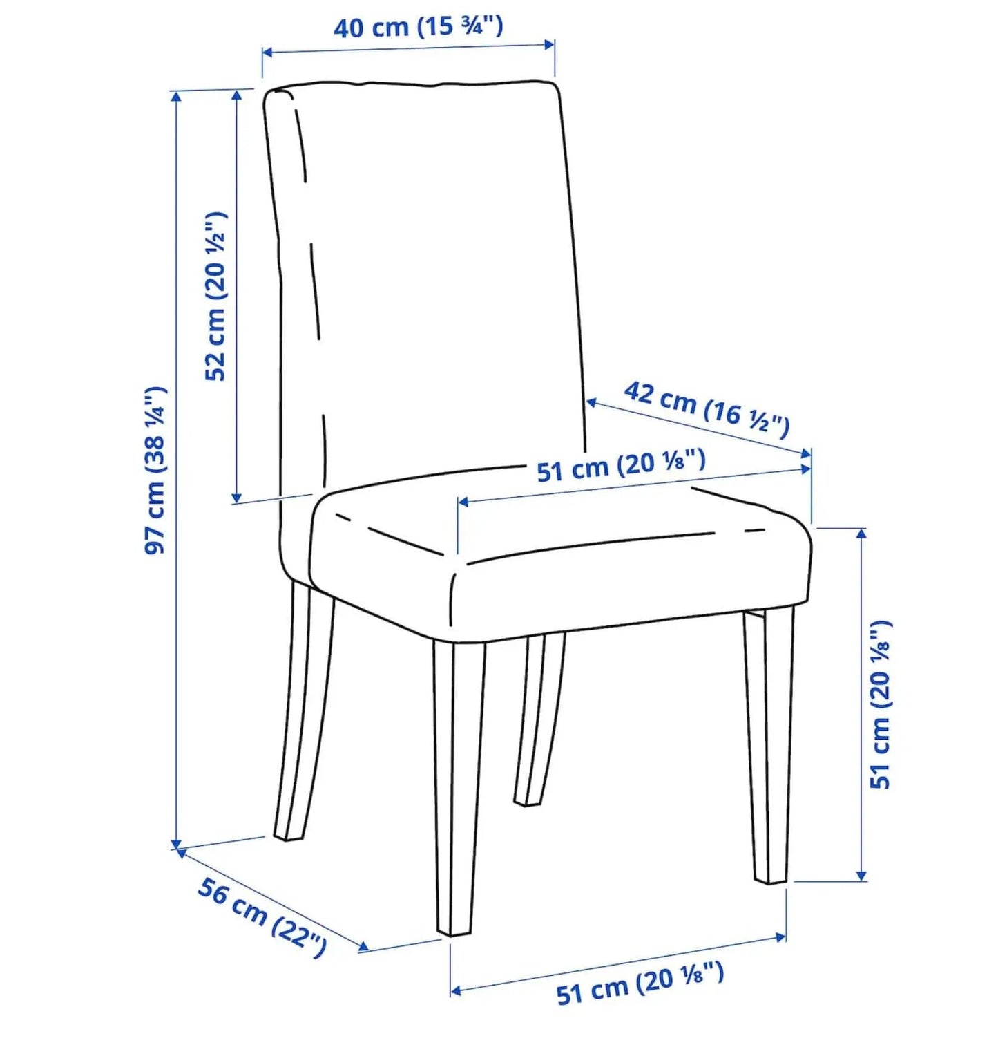 Buffalo Check Beige Dining Chair Slipcovers Set of 2 – Compatible with Ikea Henriksdal EU/AU + Pre-2009 USA Canada Size from PriceLows™