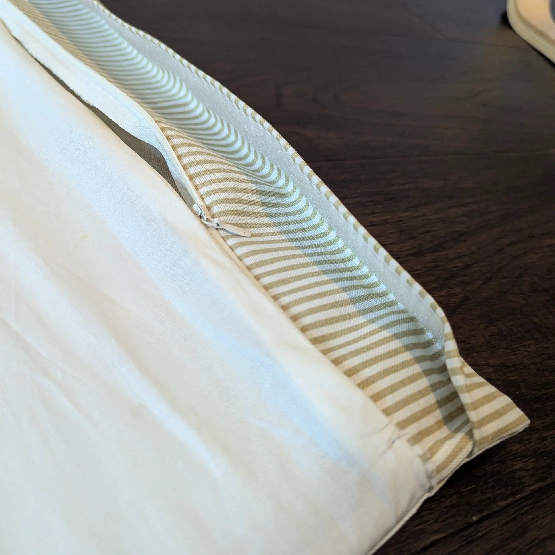 Beige Pinstripe Cushion Cover, Compatible with IKEA Children's Poang from PriceLows™