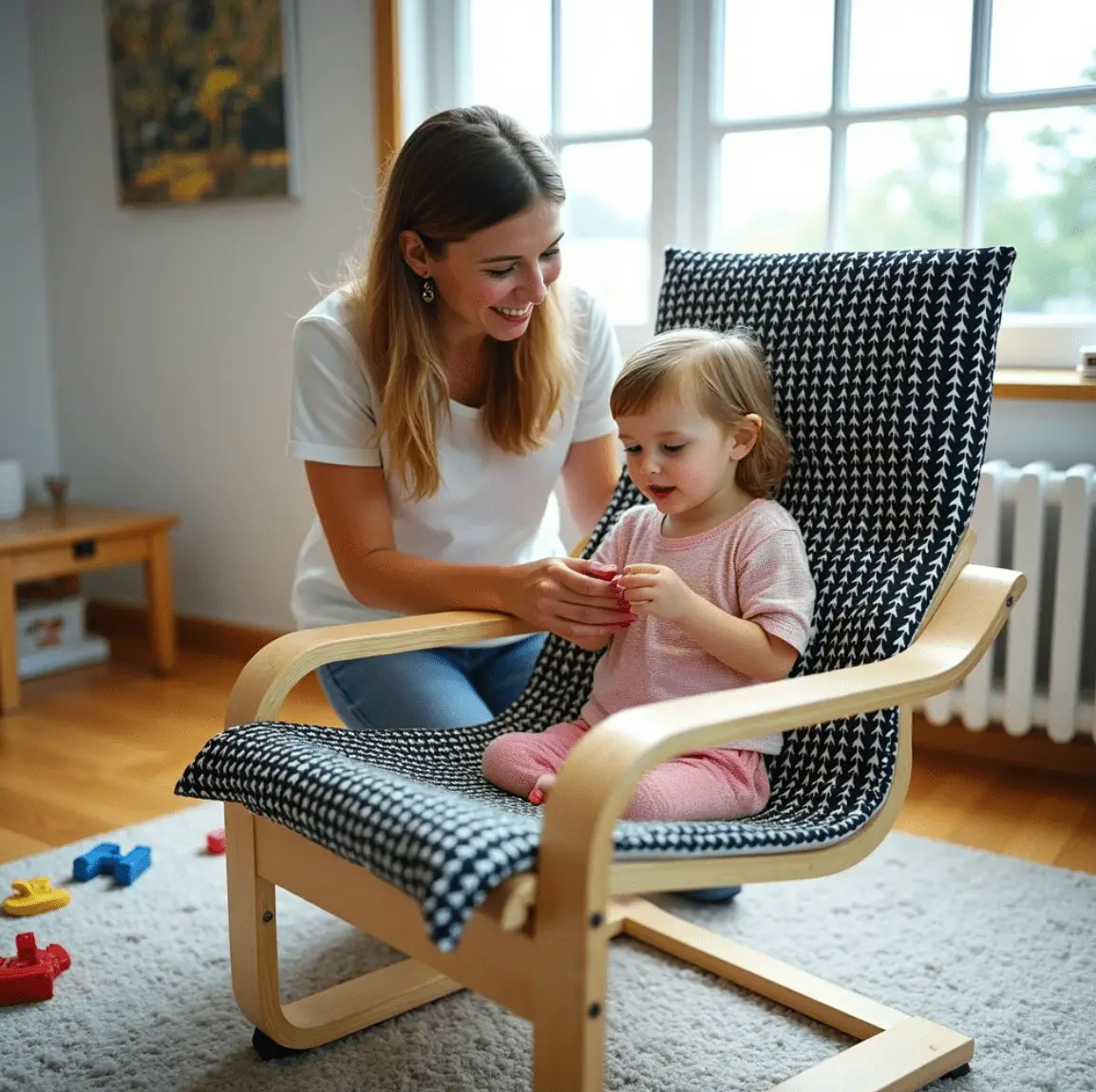 Black Vine Slipcover for IKEA Children's Poang Chair from PriceLows™
