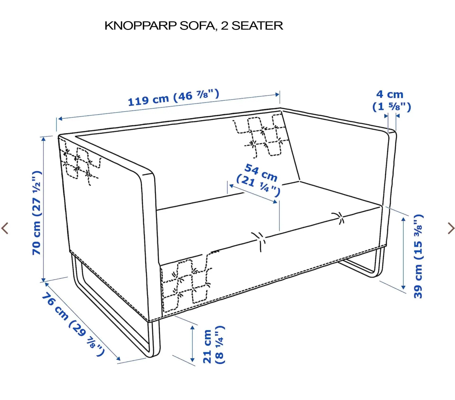 Farmhouse Beige European Linen Slipcover – Compatible with IKEA Knopparp Sofa (2-Seater or 3-Seater) from PriceLows™