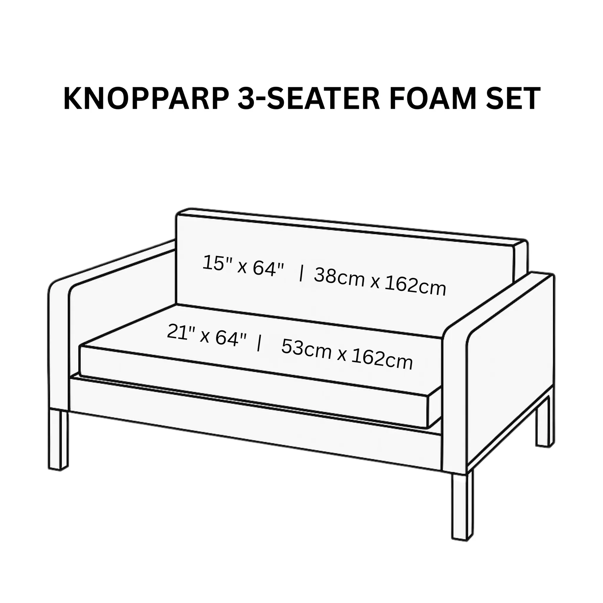 Black Boho Mudcloth Slipcover – Compatible with IKEA Knopparp Sofa (2-Seater or 3-Seater) from PriceLows™