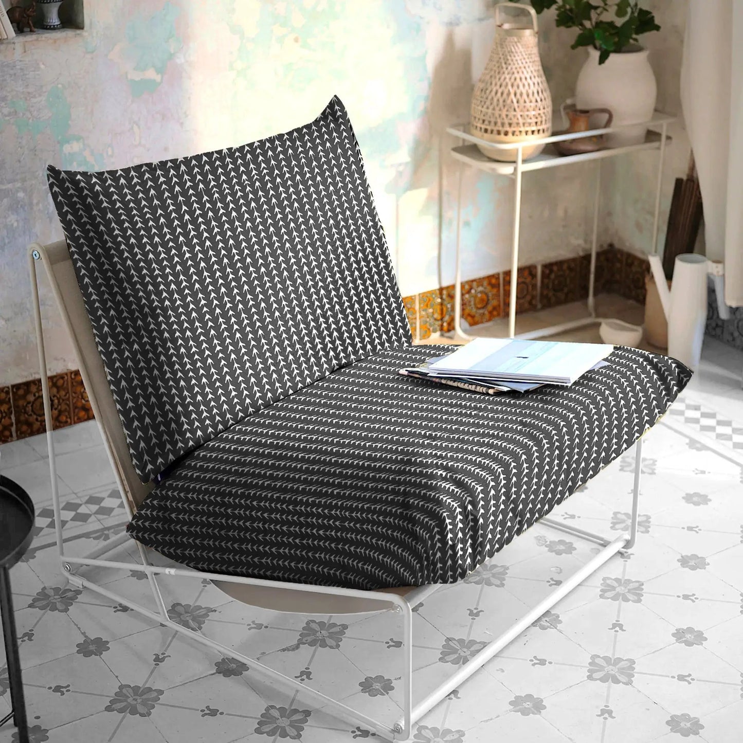 Black Vine Indoor Slipcovers, Compatible with IKEA Havsten - Made to Order from PriceLows™