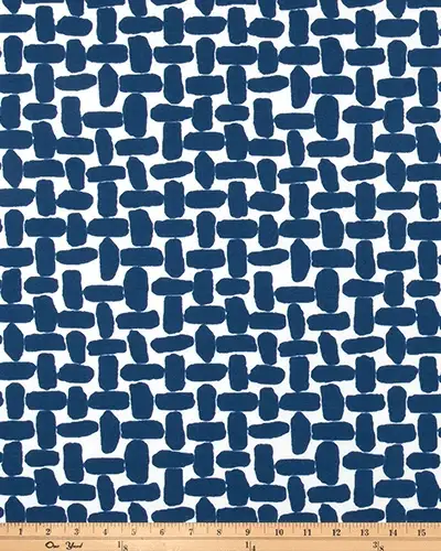 Modern Navy Blue Lattice Print Outdoor Slipcovers, Compatible with IKEA Havsten from PriceLows™