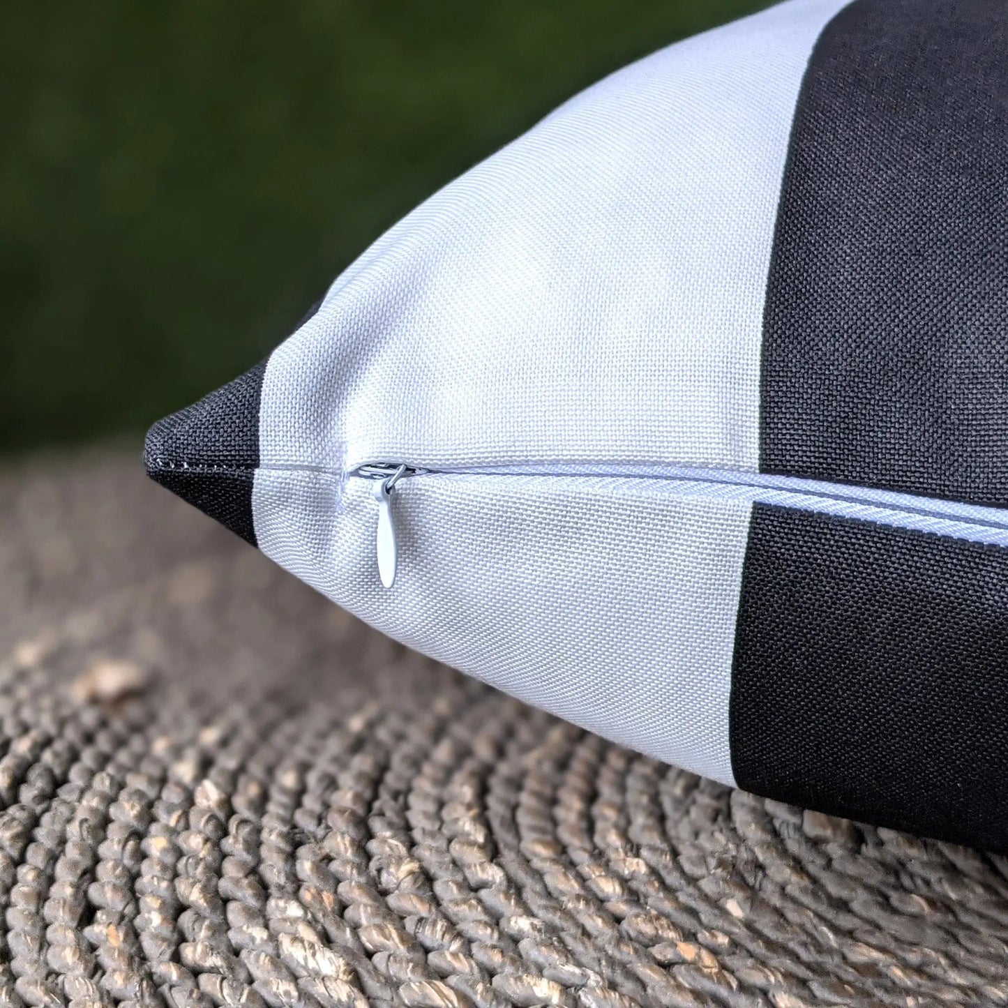 Black White Stripe Outdoor Pillow Covers – 2 Pack – Compatible with IKEA Duvholmen & Kuddarna from PriceLows™