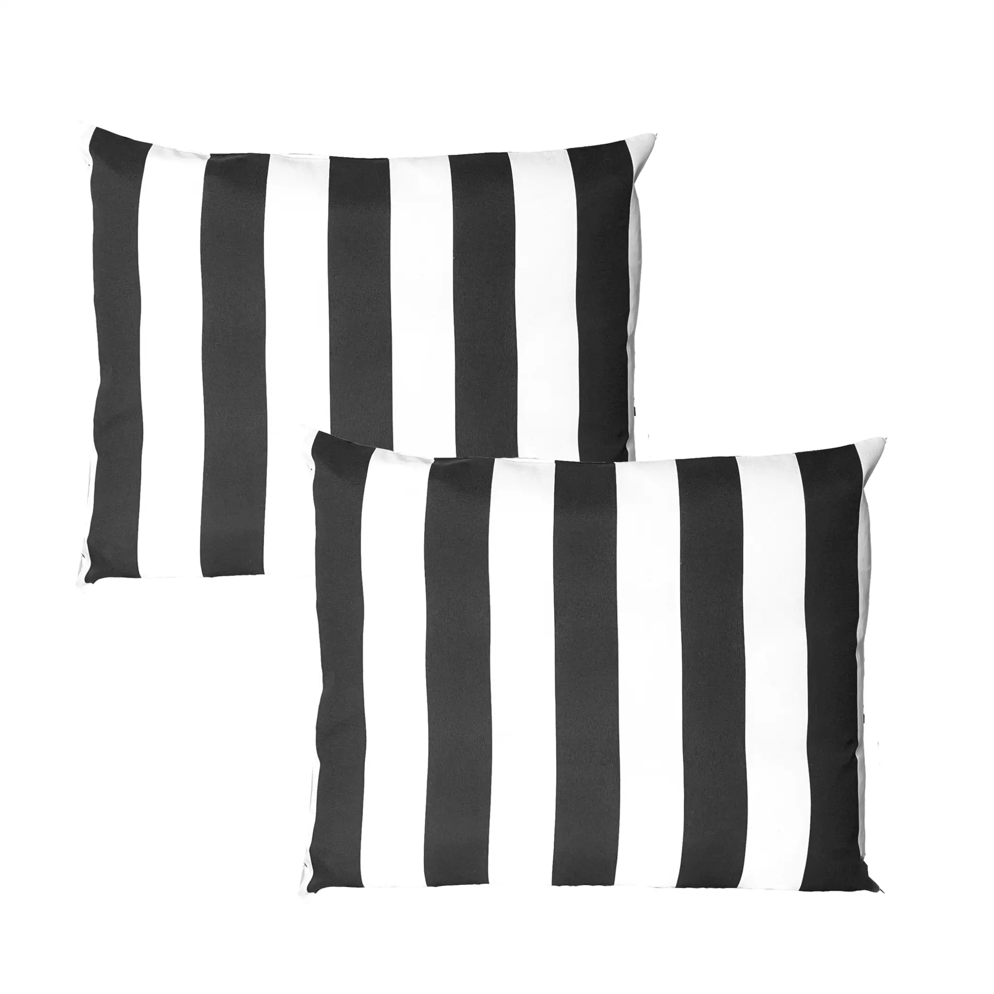 Black White Stripe Outdoor Pillow Covers – 2 Pack – Compatible with IKEA Duvholmen & Kuddarna from PriceLows™