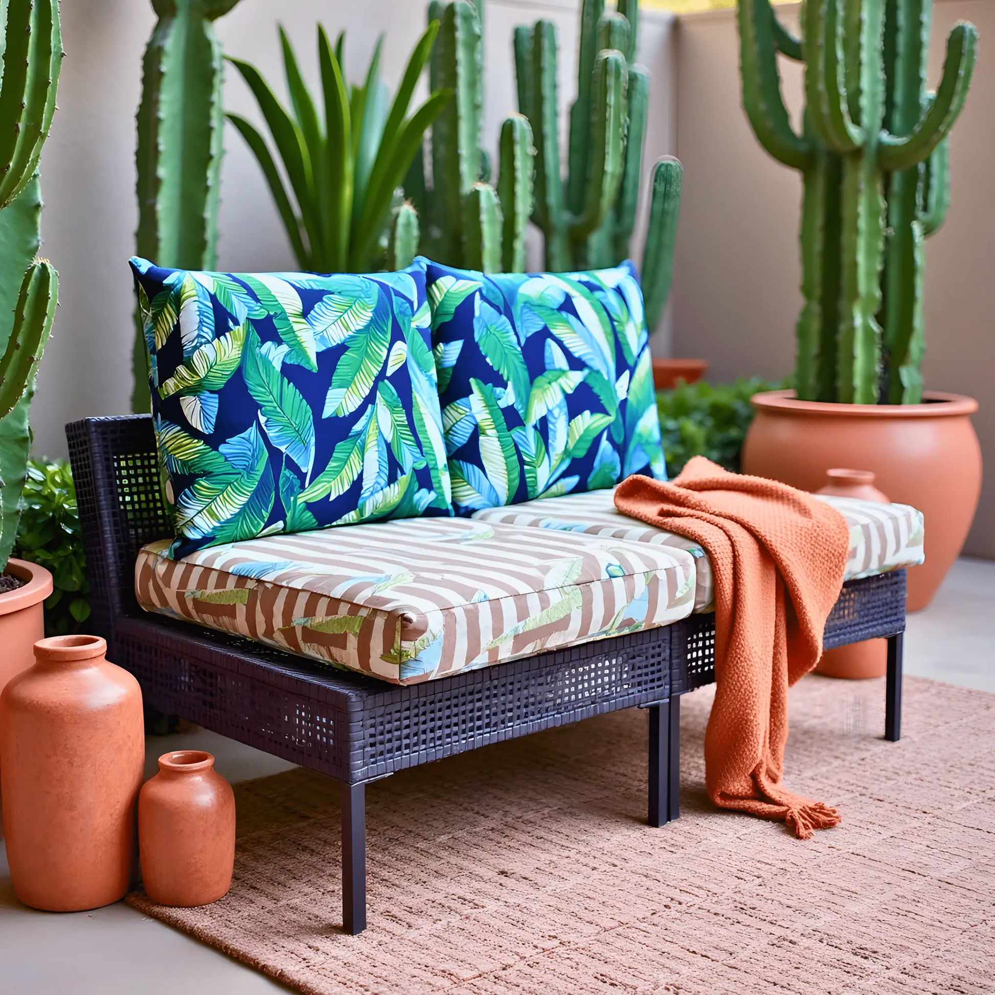 Green Banana Leaf Outdoor Pillow Covers – 2 Pack – Compatible with IKEA Duvholmen & Kuddarna from PriceLows™
