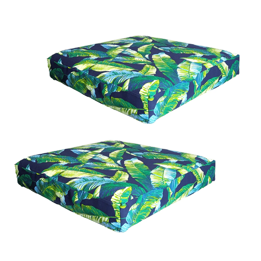 Green Banana Leaf Outdoor Seat Cushion Covers – 2 Pack – Compatible with IKEA Duvholmen from PriceLows™