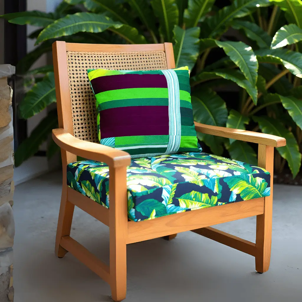 Green Banana Leaf Outdoor Seat Cushion Covers – 2 Pack – Compatible with IKEA Duvholmen from PriceLows™