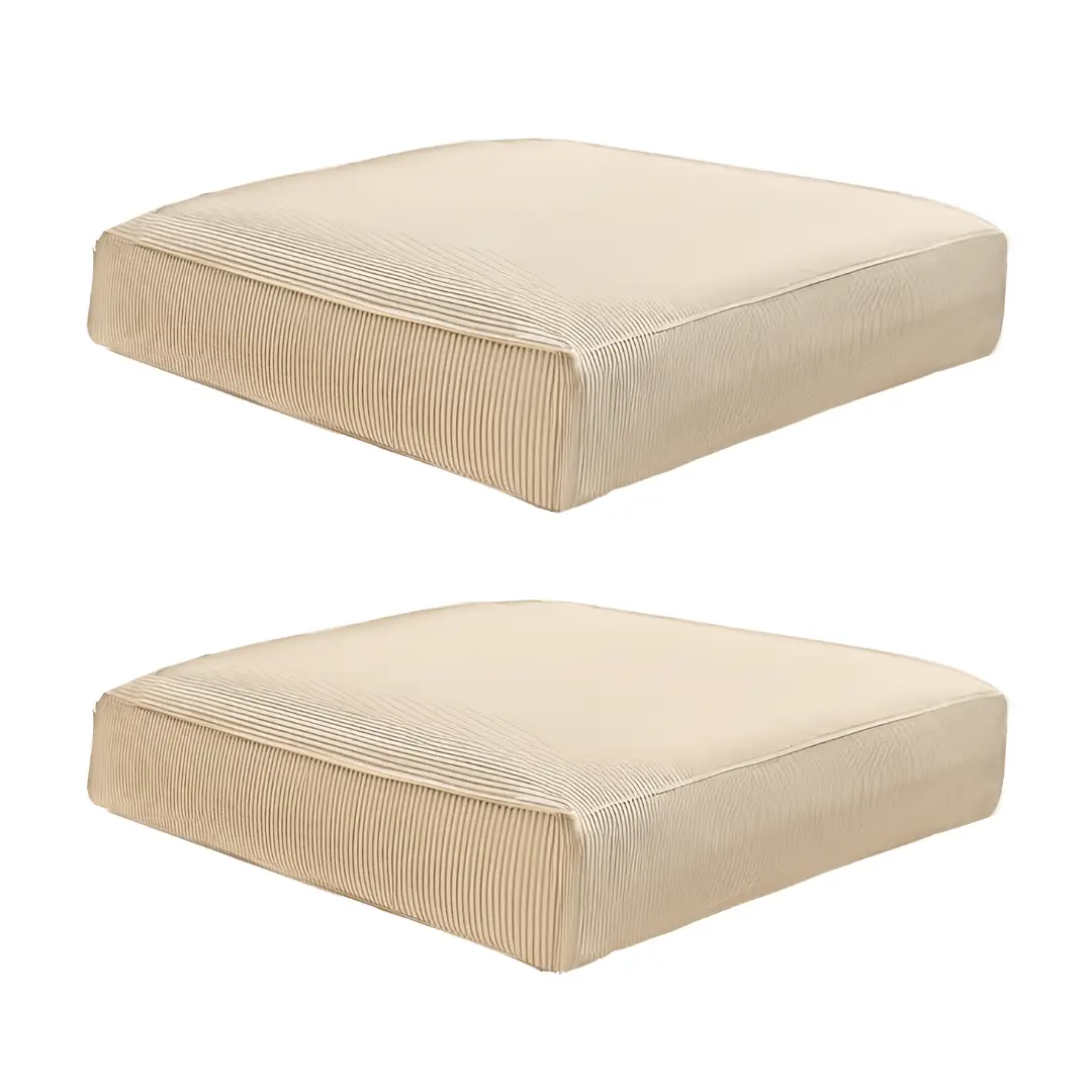 Beige Stripe Outdoor Seat Cushion Covers – 2 Pack – Compatible with IKEA Duvholmen from PriceLows™