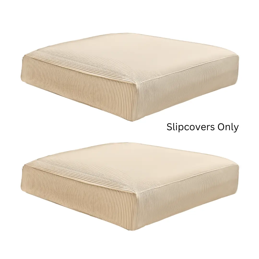 Beige Stripe Cushion Covers Compatible with IKEA DUVHOLMEN | Outdoor Replacement Covers | Patio Slipcovers from PriceLows™
