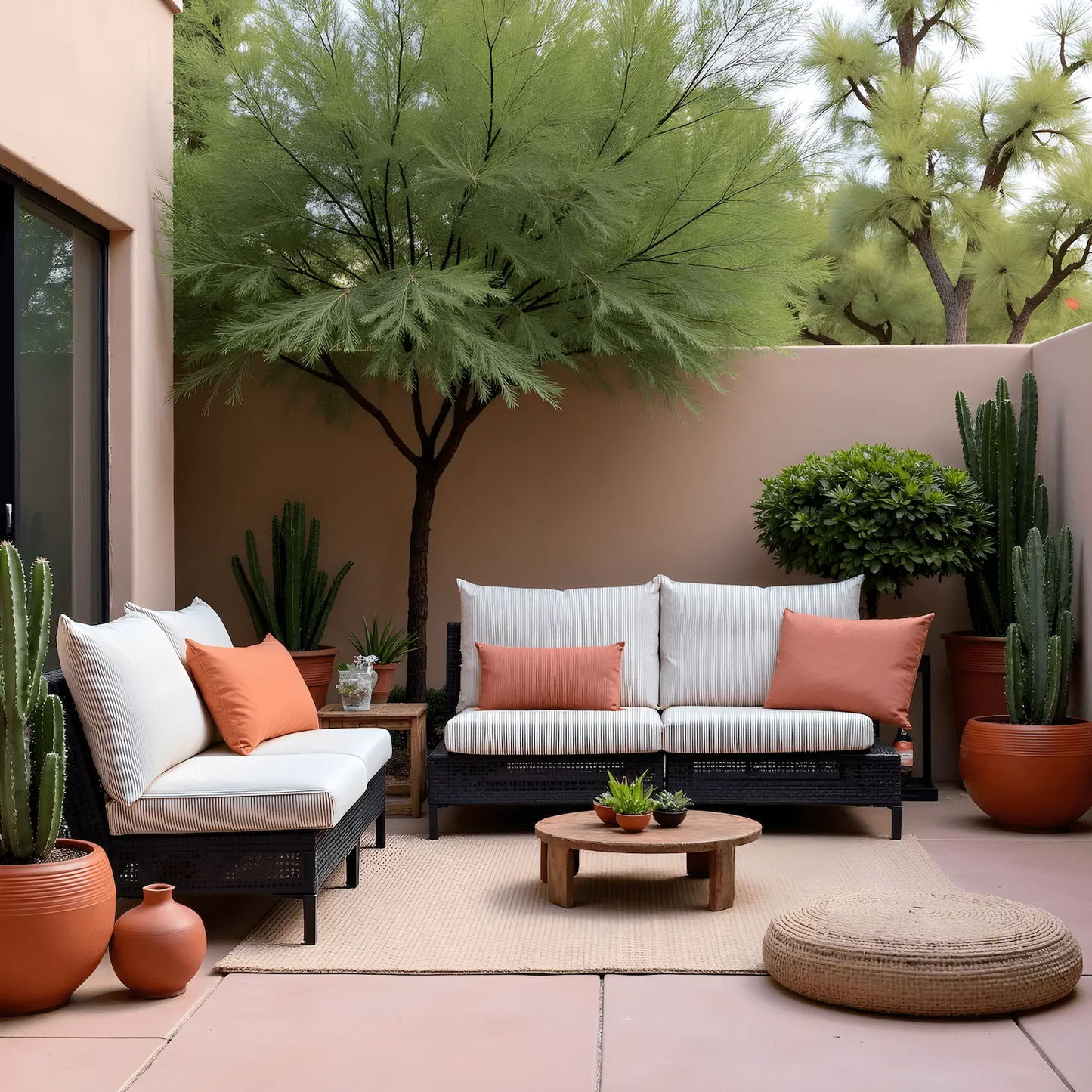 Beige Stripe Cushion Covers Compatible with IKEA DUVHOLMEN | Outdoor Replacement Covers | Patio Slipcovers from PriceLows™