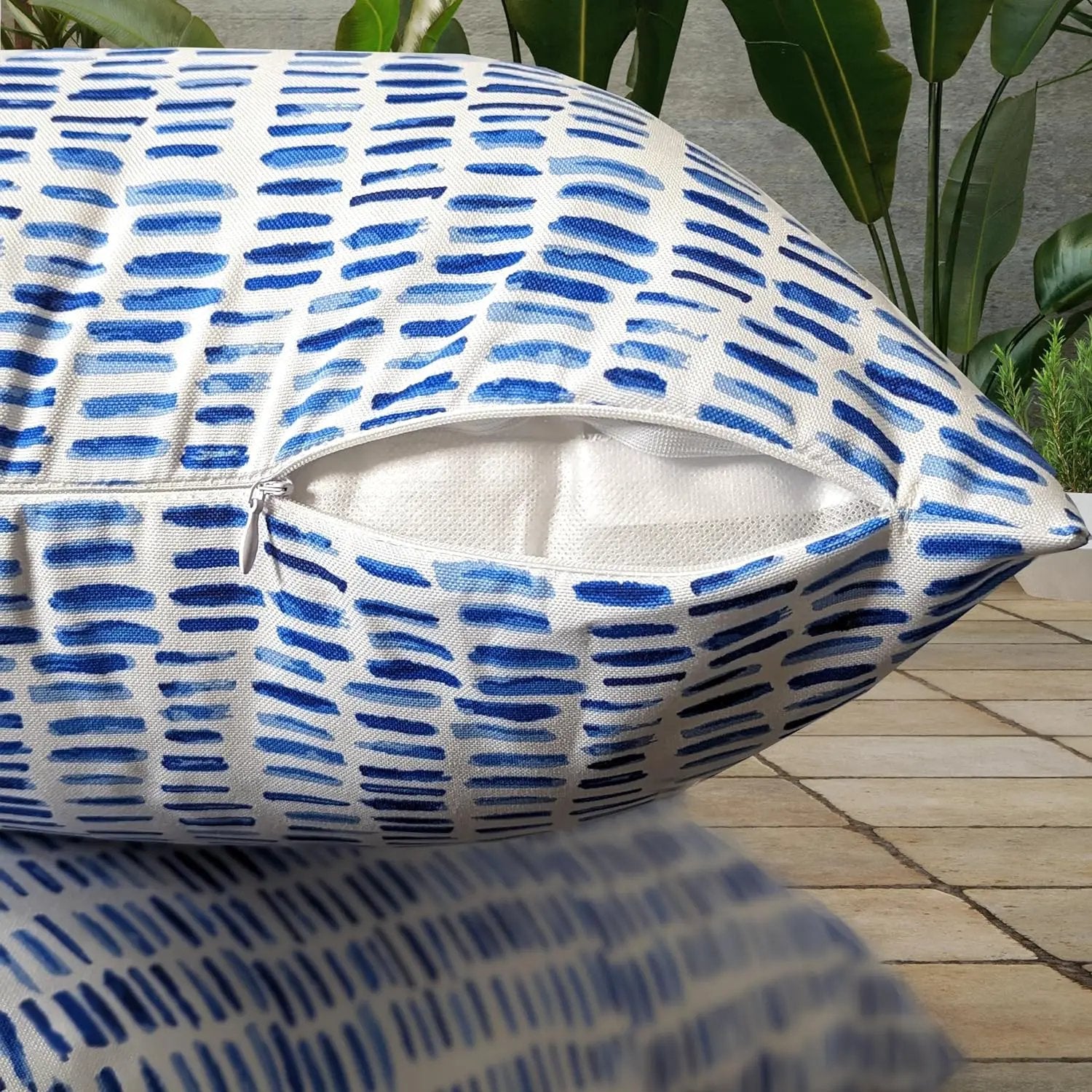 Blue Rain Outdoor Pillow Covers – 2 Pack – Compatible with IKEA Duvholmen & Kuddarna from PriceLows™