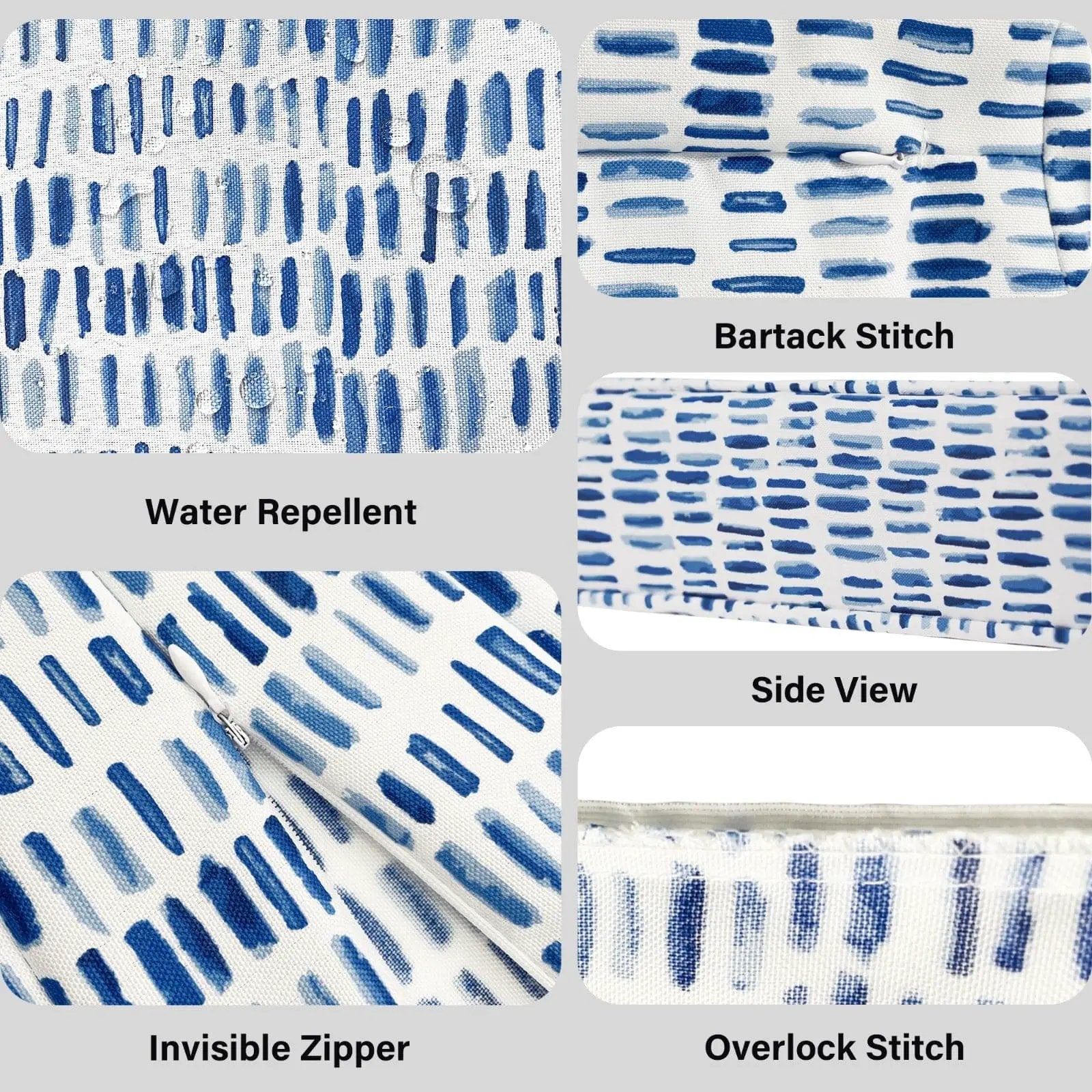 Blue Rain Outdoor Pillow Covers – 2 Pack – Compatible with IKEA Duvholmen & Kuddarna from PriceLows™