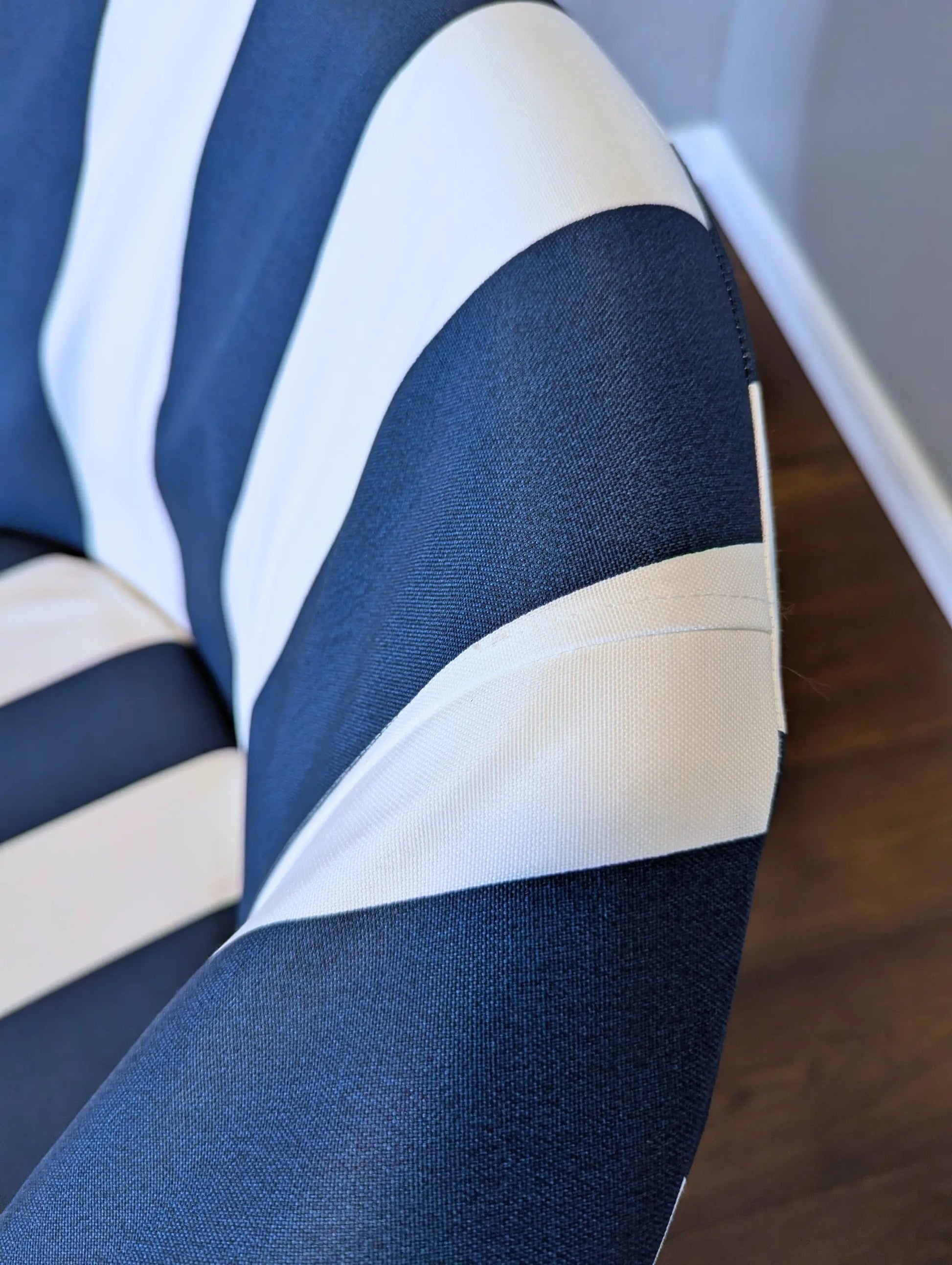 Navy Blue and White Stripe Slipcover – Compatible with IKEA Skruvsta Chair from PriceLows™