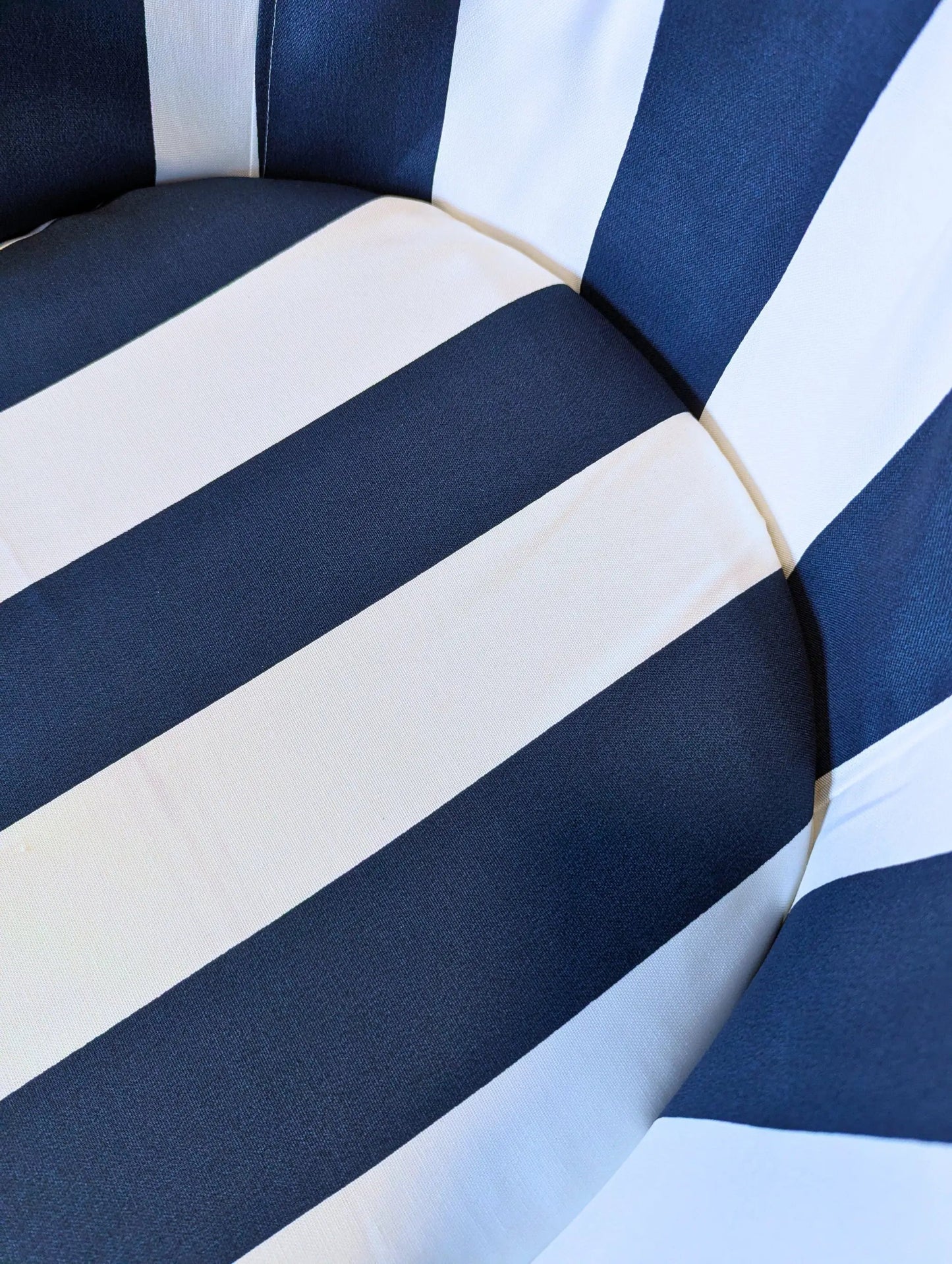 Navy Blue and White Stripe Slipcover – Compatible with IKEA Skruvsta Chair from PriceLows™