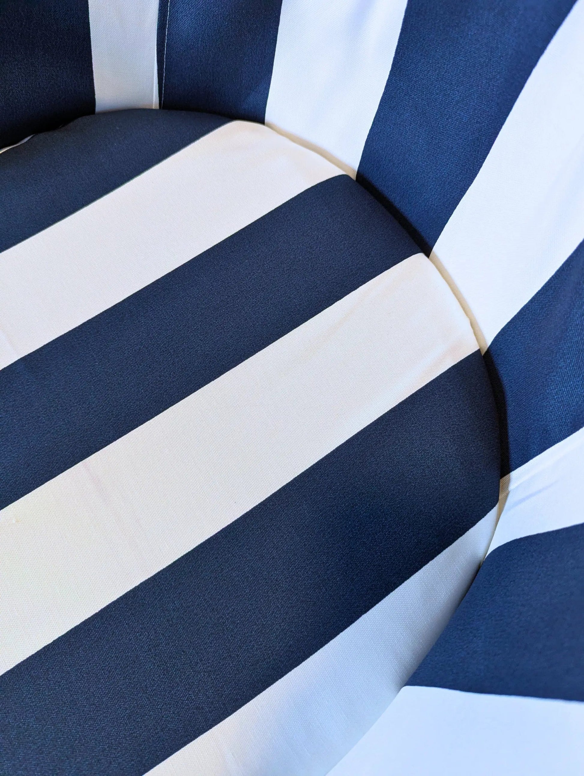Navy Blue and White Stripe Slipcover – Compatible with IKEA Skruvsta Chair from PriceLows™