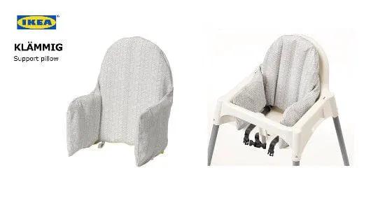 Highchair Cushion Cover for IKEA Klammig & Pyttig | Gray & Yellow Stripe | Rockin Cushions from PriceLows™